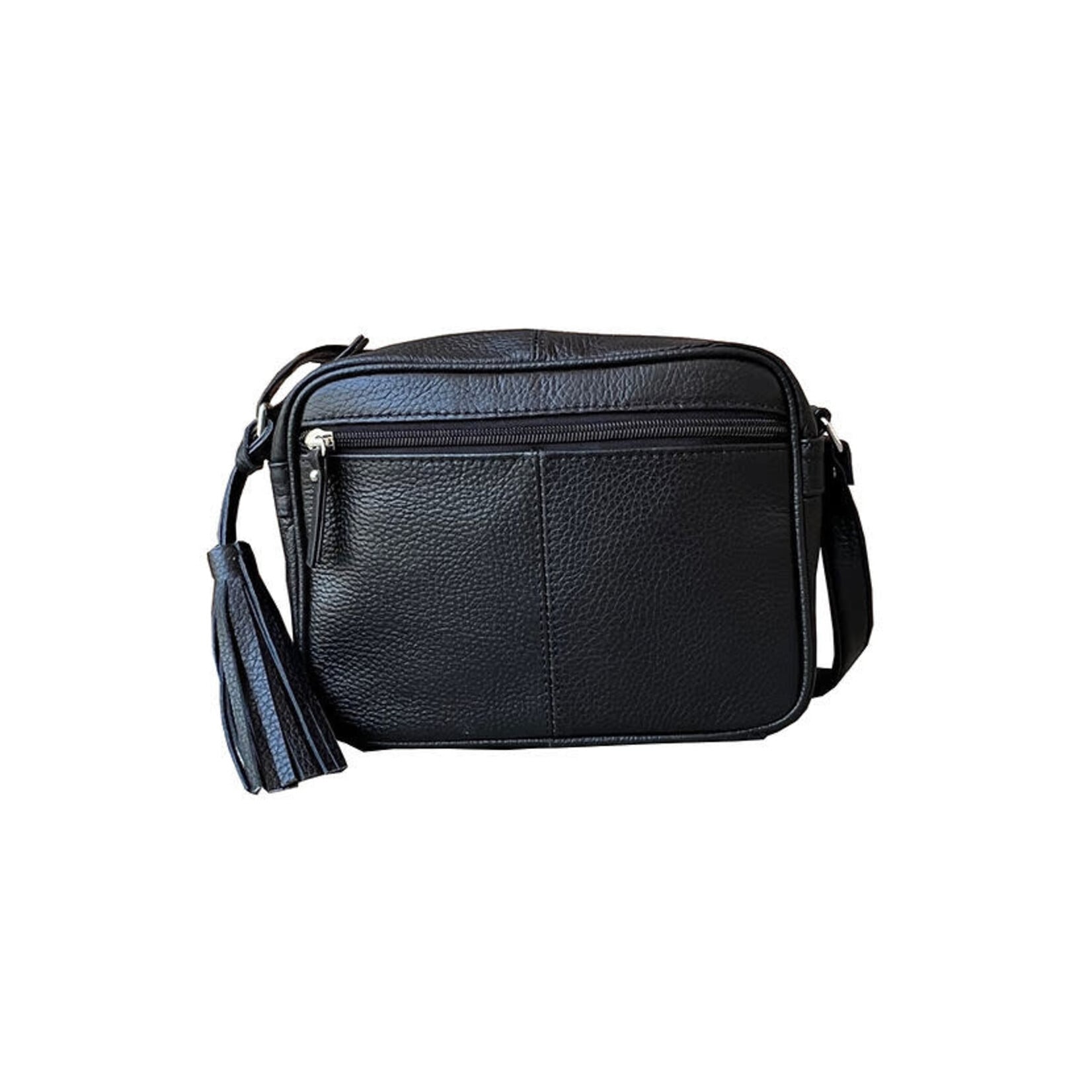 R Leathers W017 BK - Black - Cowhide Leather Crossbody