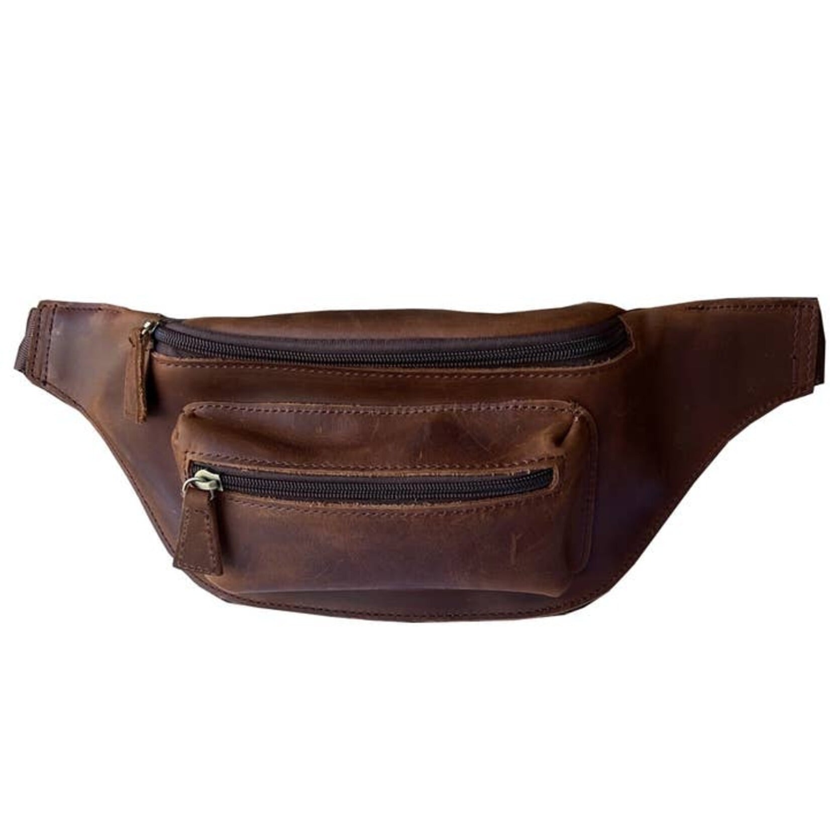 R Leathers W021 BN - Crazy Horse Fanny Pack - Brown