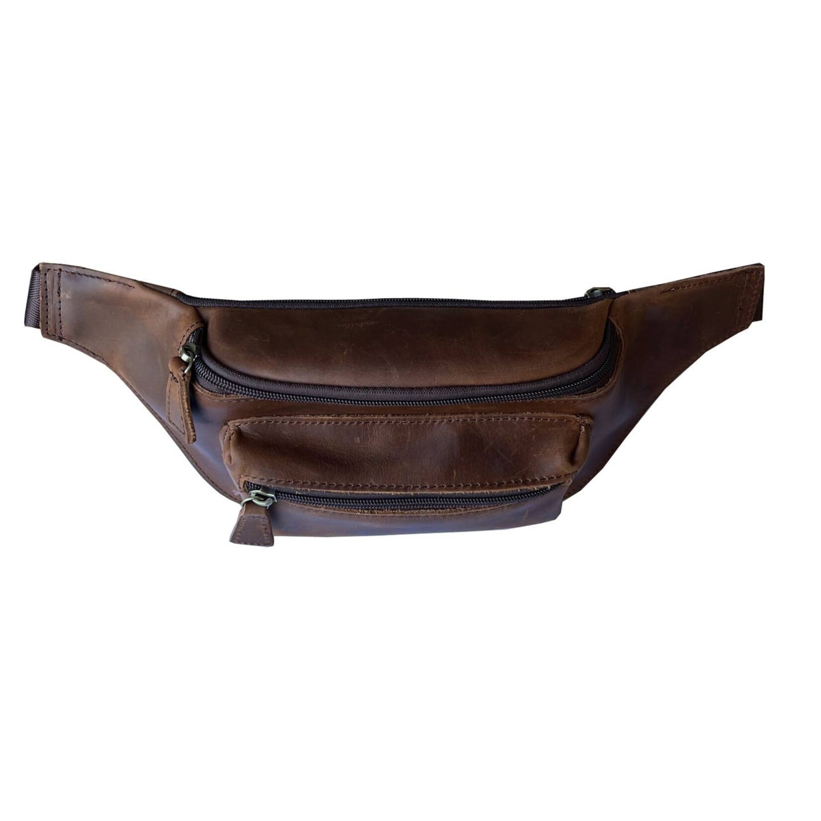 R Leathers W021 BN - Crazy Horse Fanny Pack - Brown