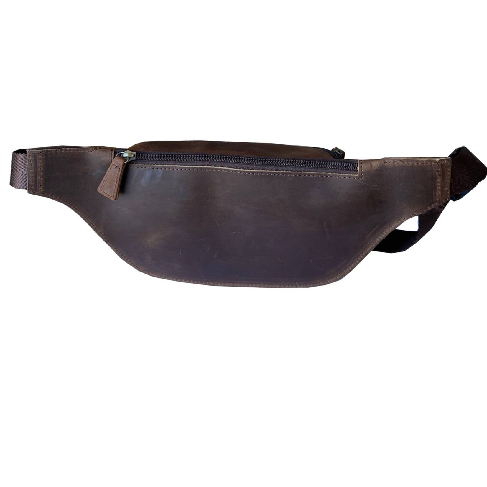 R Leathers W021 BN - Crazy Horse Fanny Pack - Brown