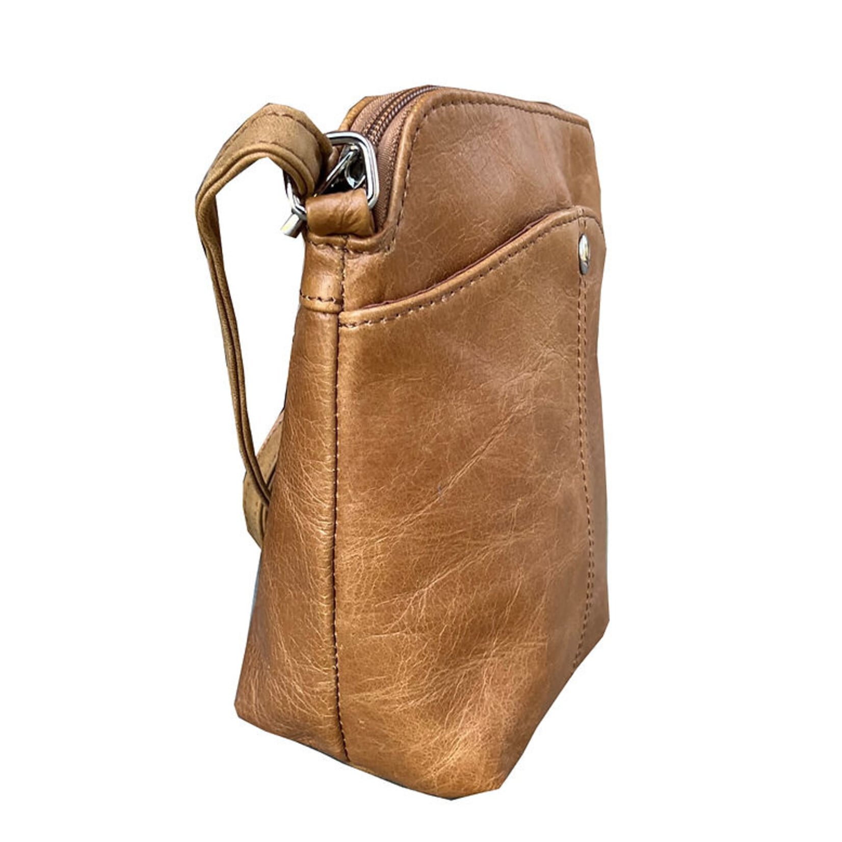 R Leathers W026 NY - Cowhide Women Mini Crossbody Shoulder Bag - Navy