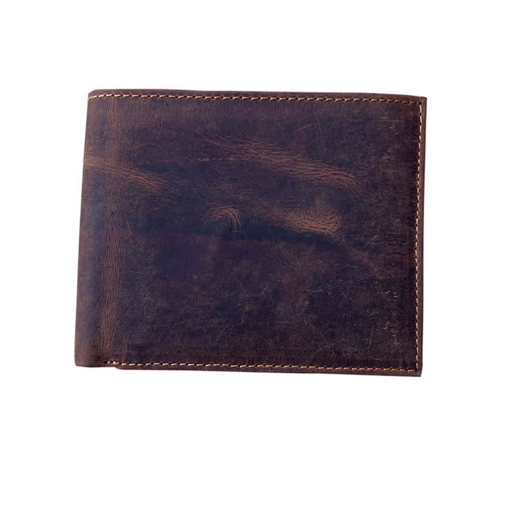 R Leathers 3122 RF - Brown - Cowhide bi-fold Wallet