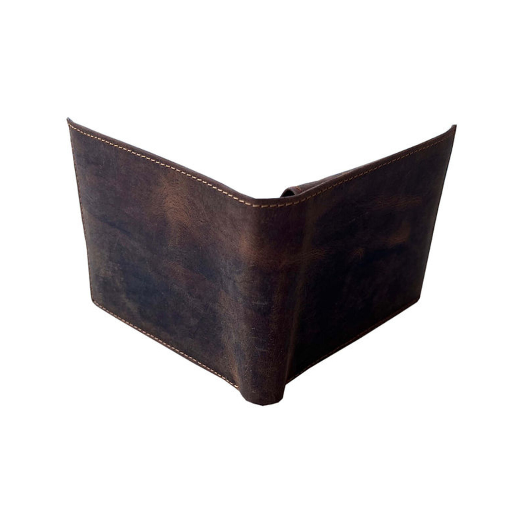 R Leathers 3122 RF - Brown - Cowhide bi-fold Wallet