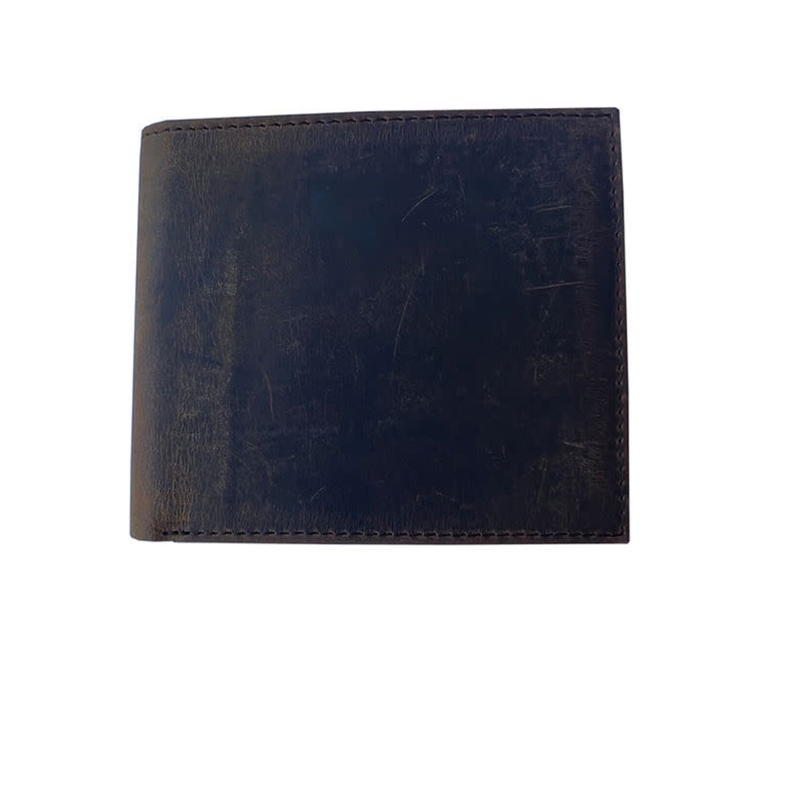 R Leathers 3130 RF BN - Brown - Top Vintage Cowhide Leather Bi-Fold Wallet