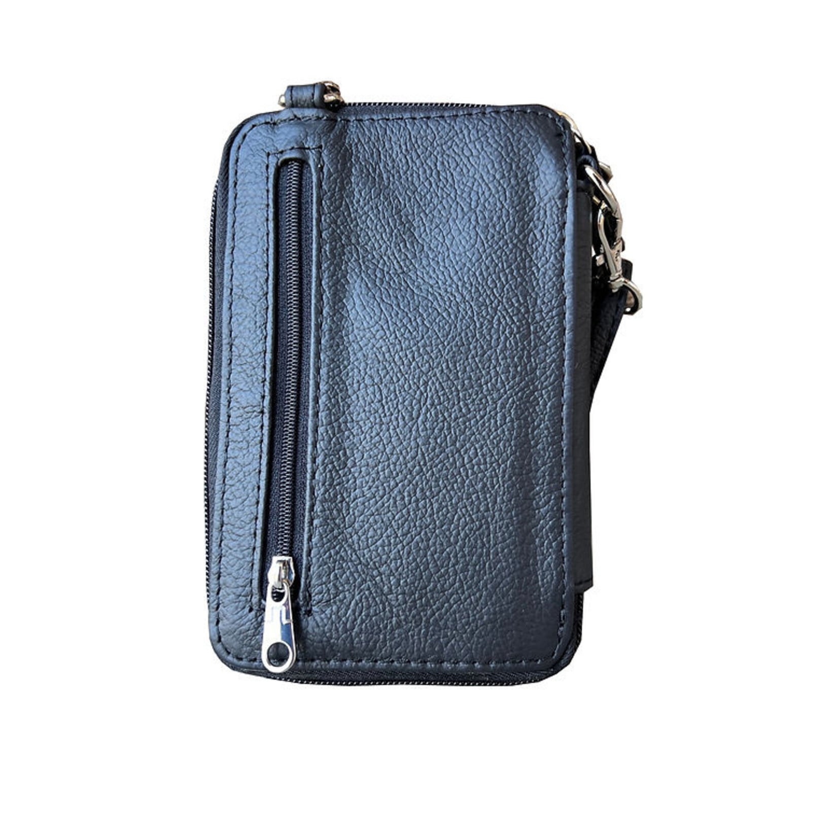 R Leathers 3140 BK - Phone Pouch with Credit Card Slots - Black