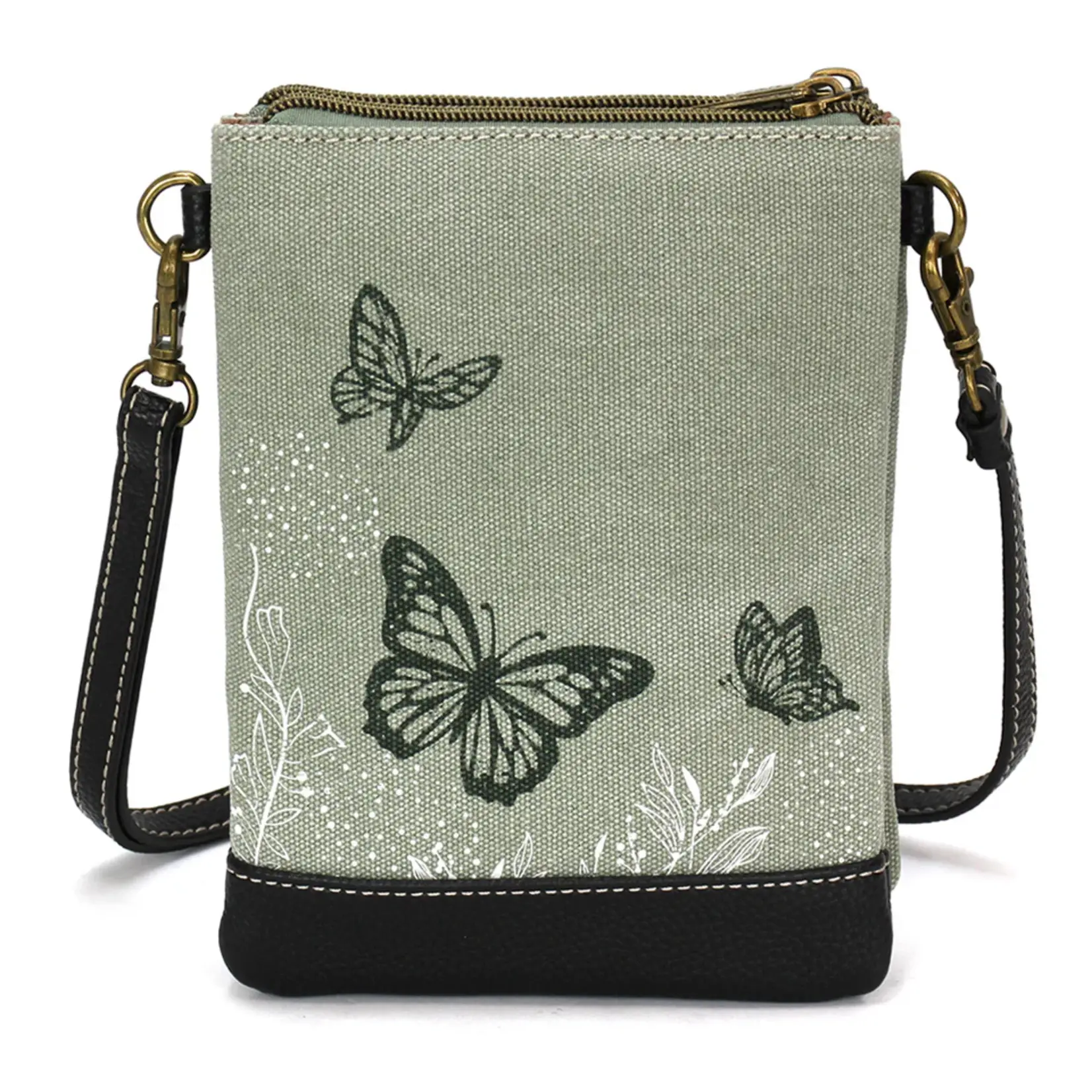 Chala Double Pocket Crossbody - Monarch Butterfly