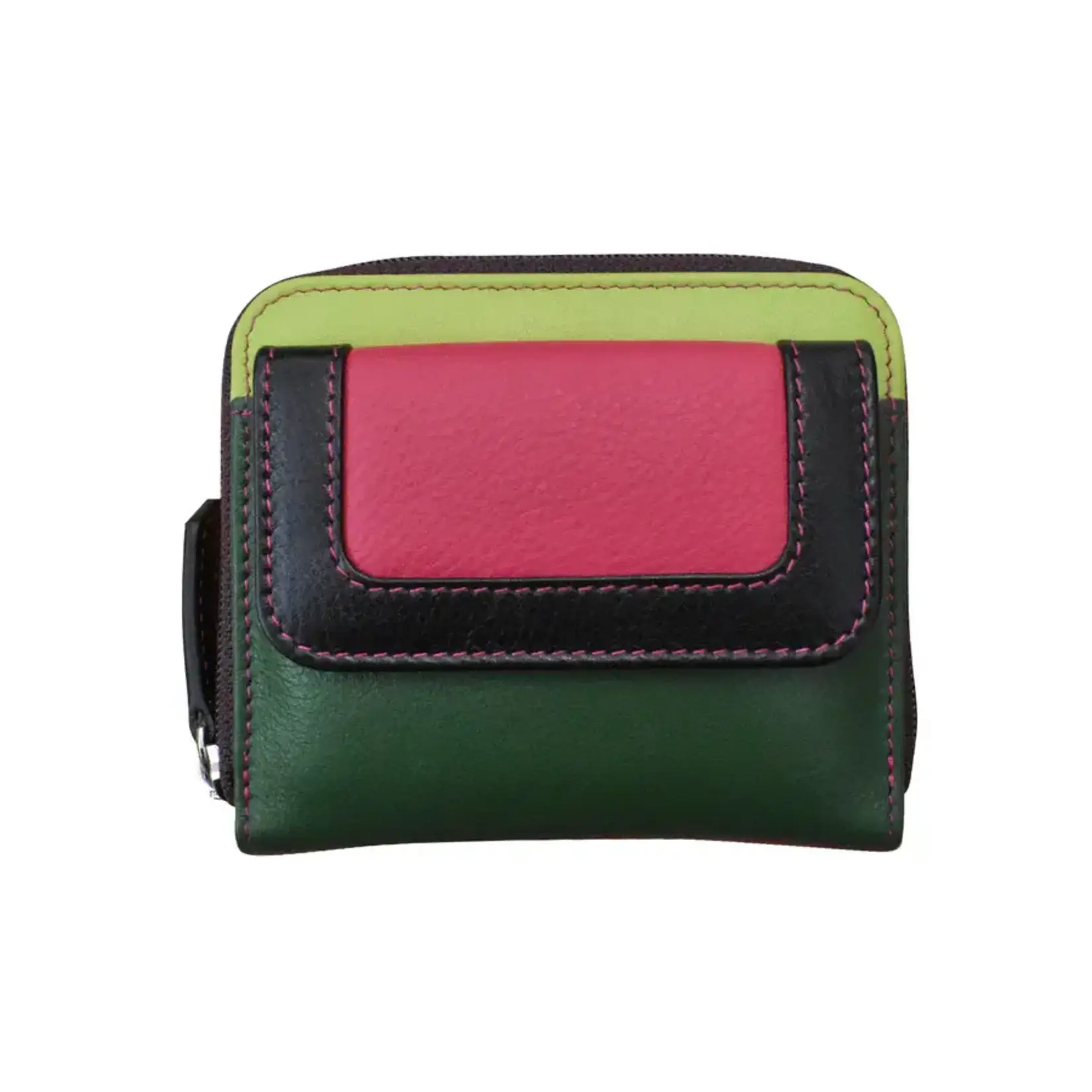 Leather Handbags and Accessories 6239 Forest Multi - Small Pocket Wallet