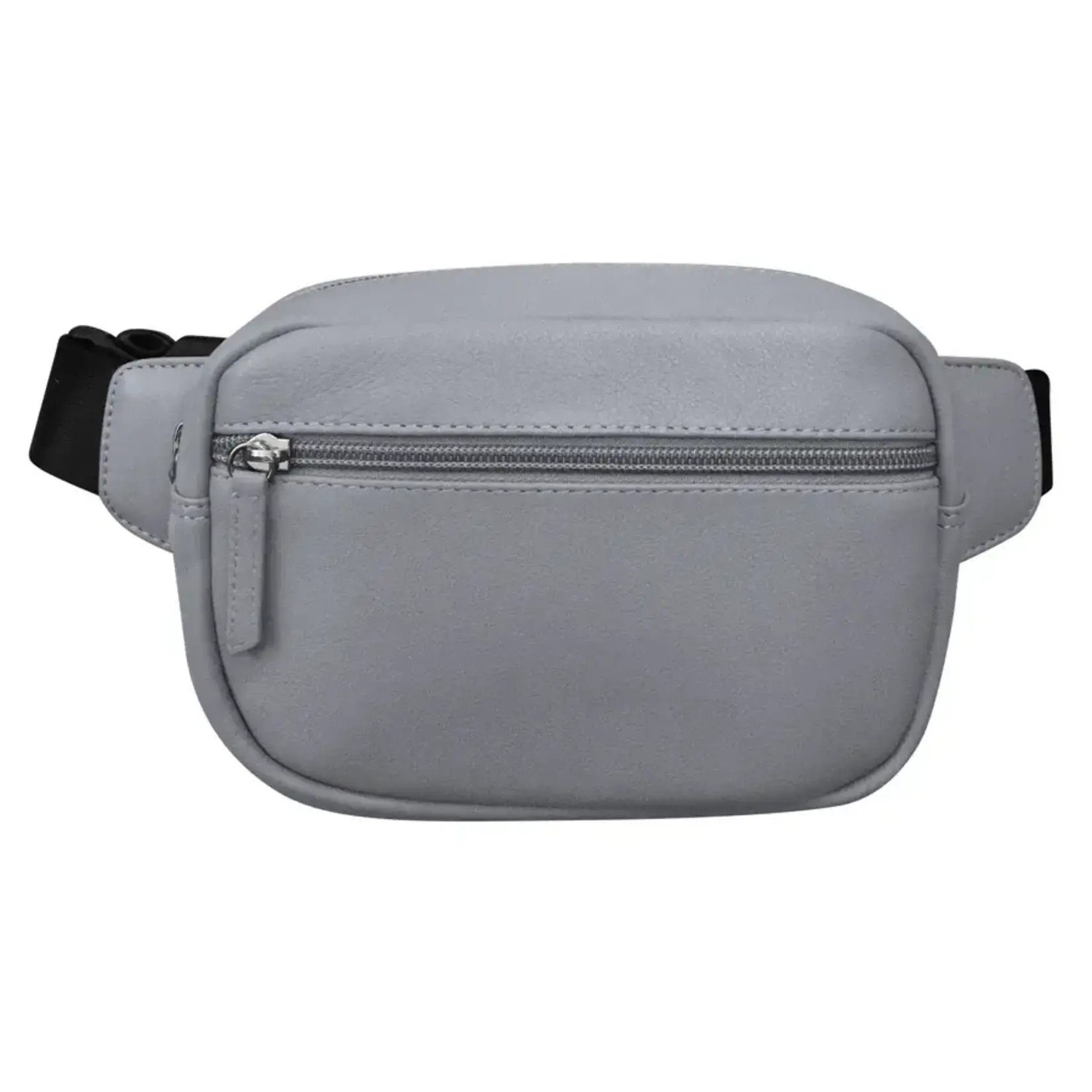 Leather Handbags and Accessories 6243 Cool Grey - Zip Belt Bag