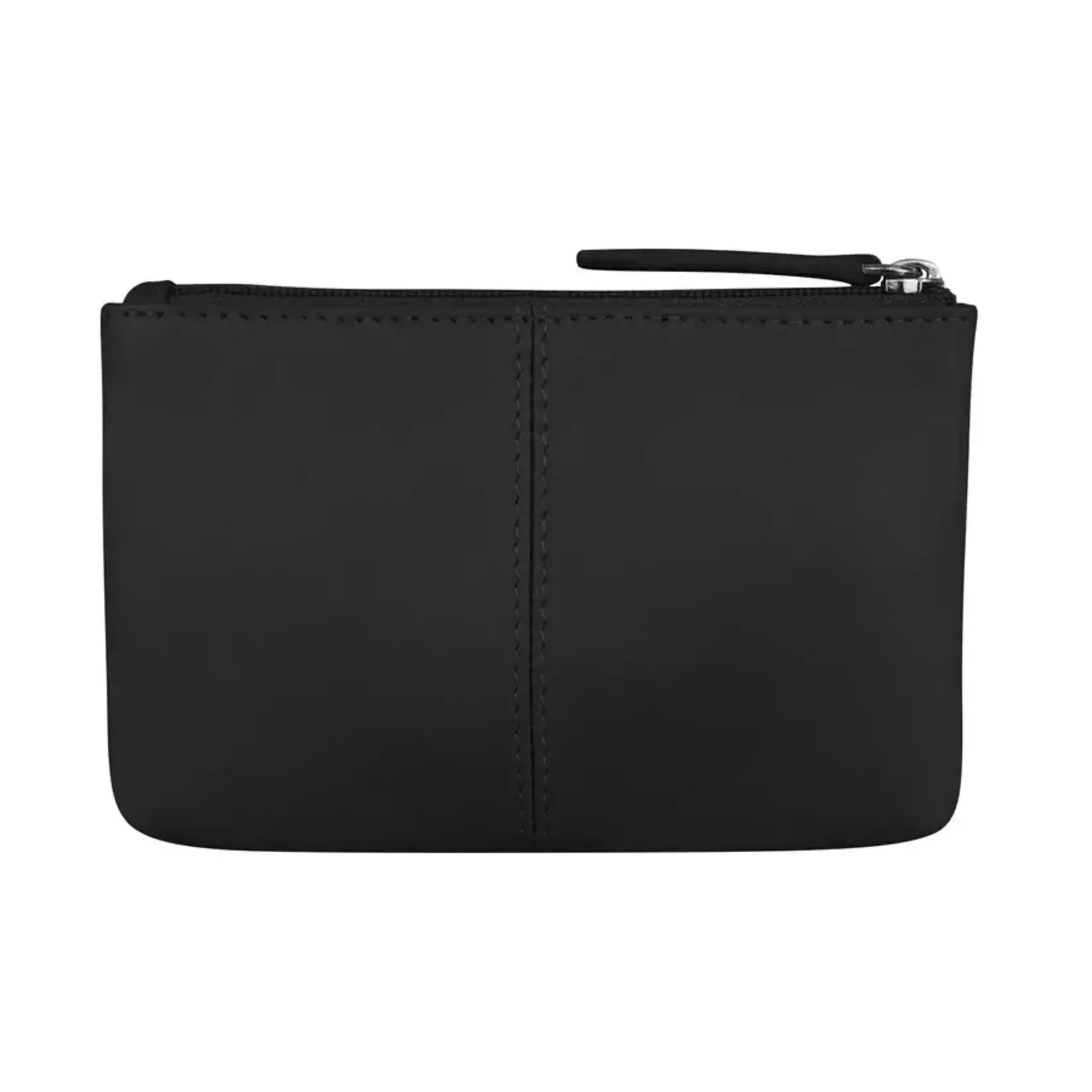Leather Handbags and Accessories 6413 Black - Coin Holder with Key Ring