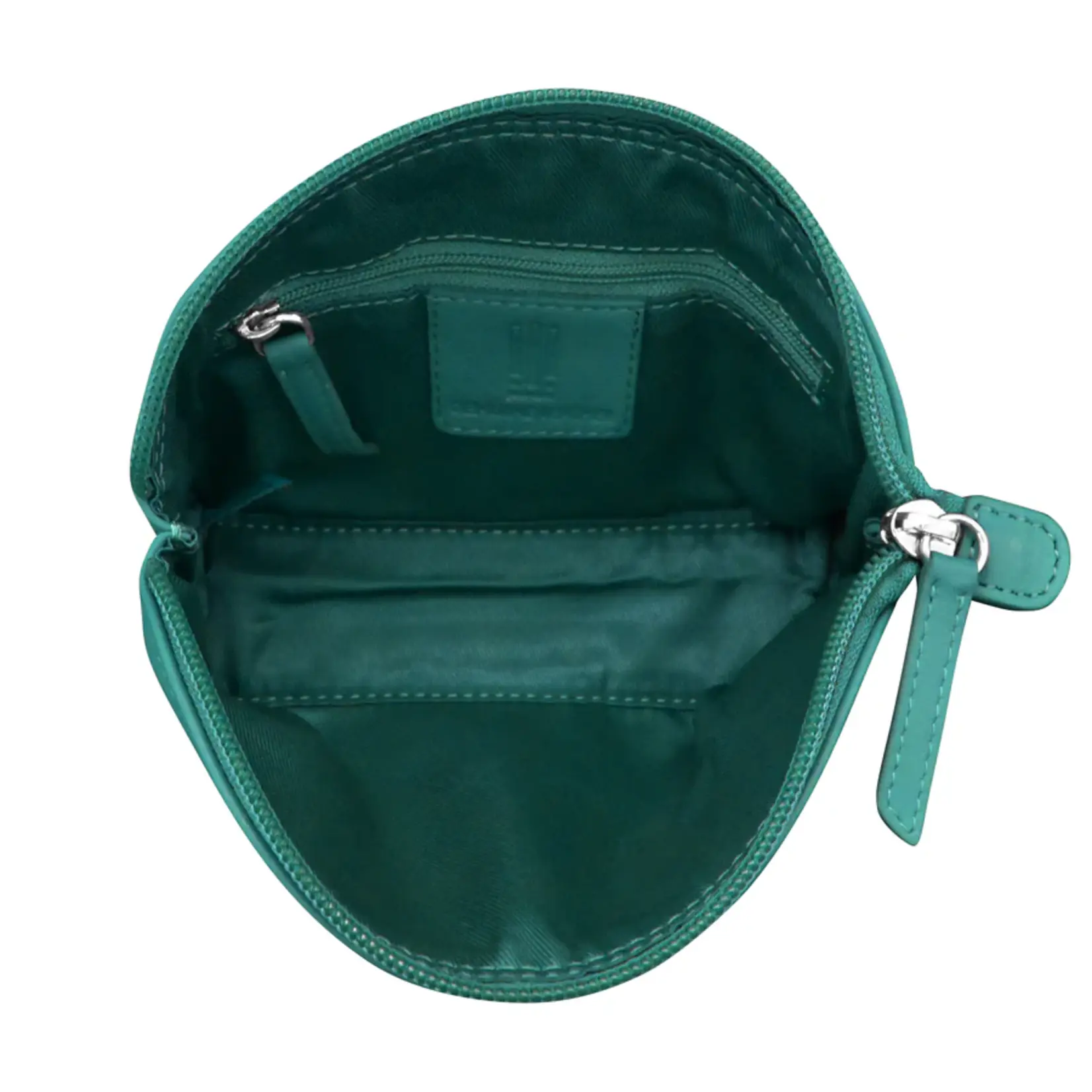 Leather Handbags and Accessories 6480 Aqua - Leather Cosmetic Case