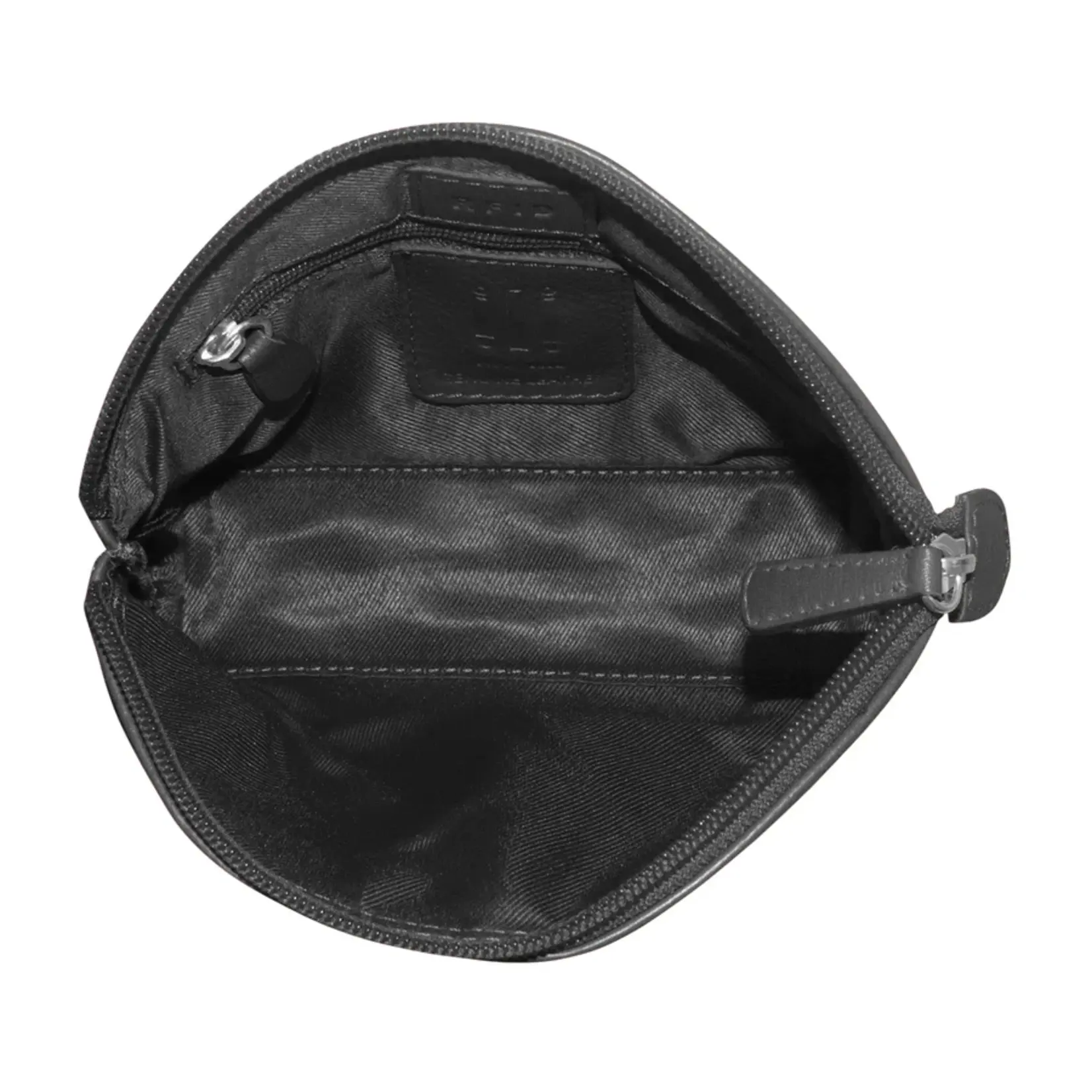 Leather Handbags and Accessories 6480 Black - Leather Cosmetic Case