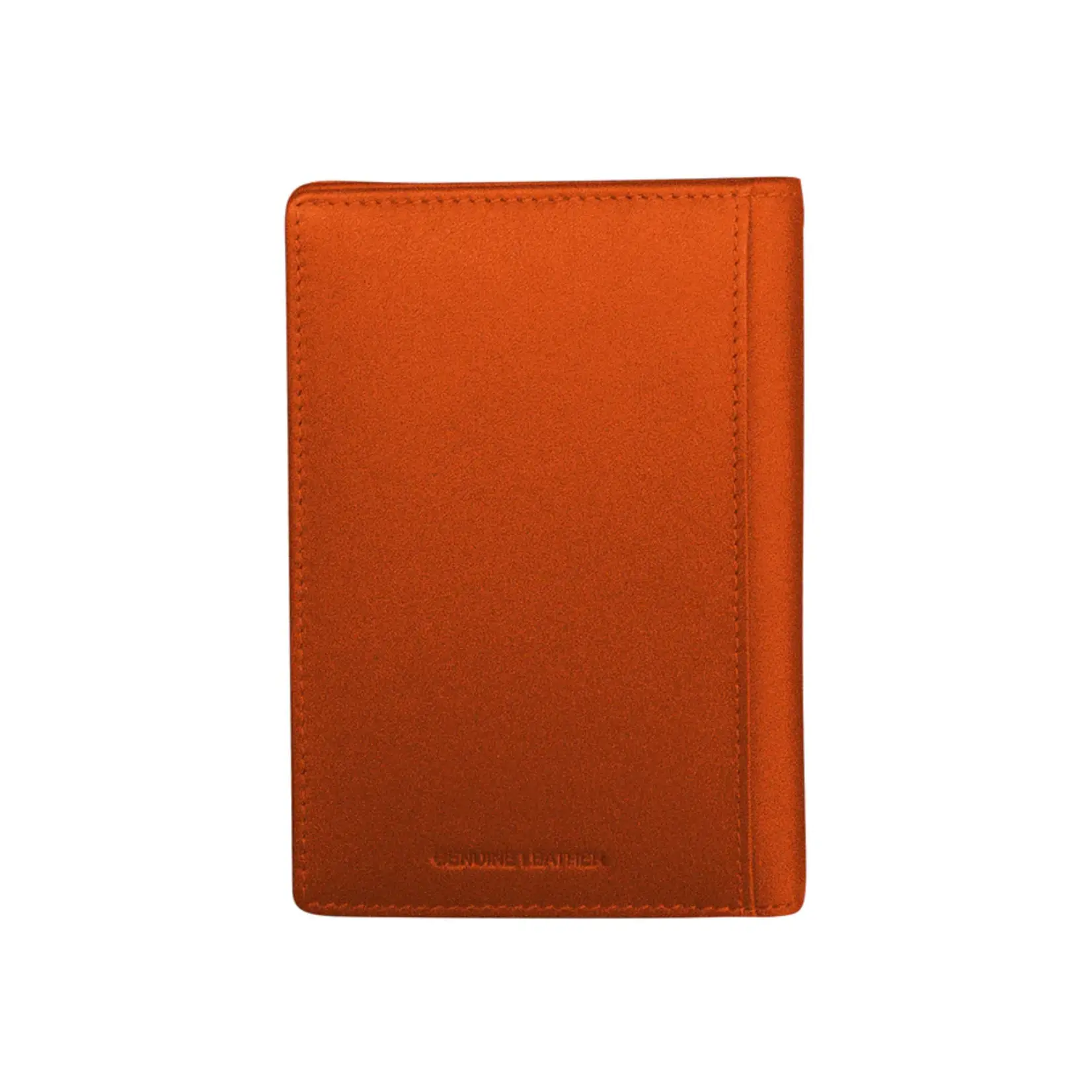 Leather Handbags and Accessories 6753 Orange - Passport Wallet