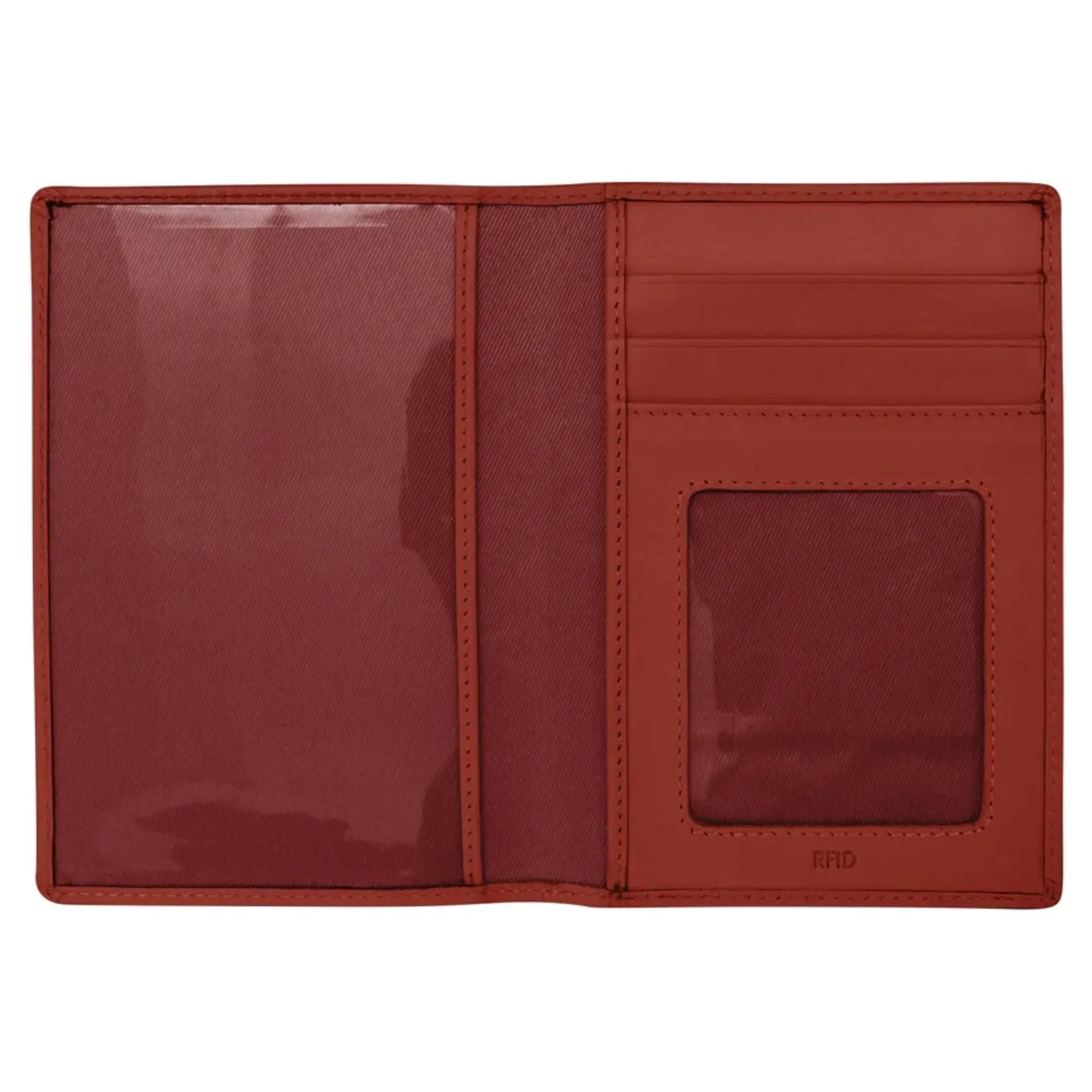 Leather Handbags and Accessories 6753 Red - Passport Wallet
