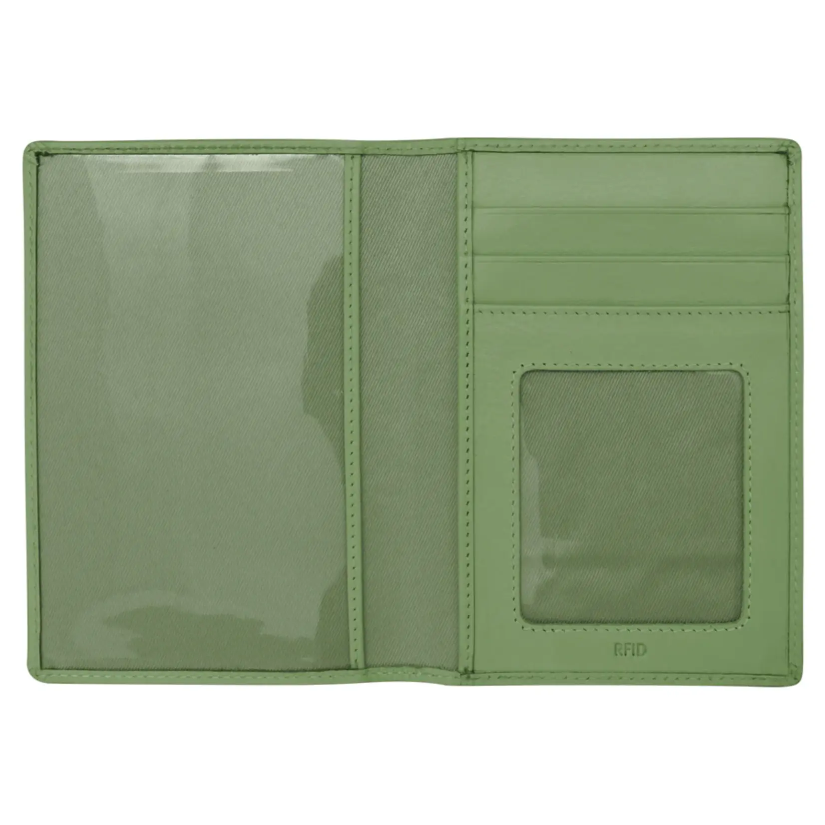 Leather Handbags and Accessories 6753 Sage - Passport Wallet