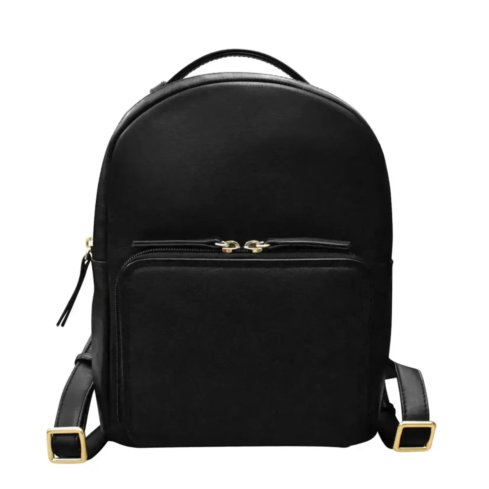 Leather Handbags and Accessories 6795 Black - Pocket Mini Backpack