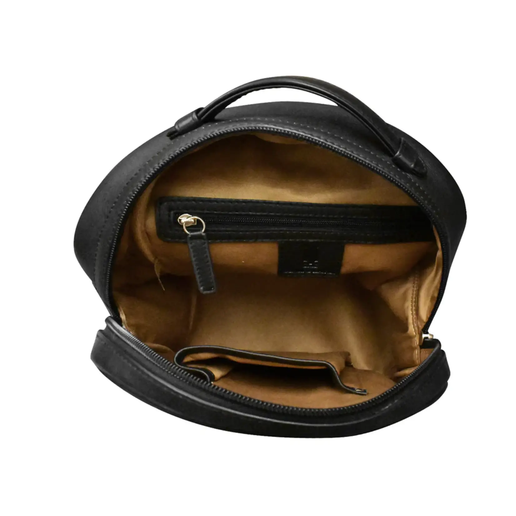 Leather Handbags and Accessories 6795 Black - Pocket Mini Backpack