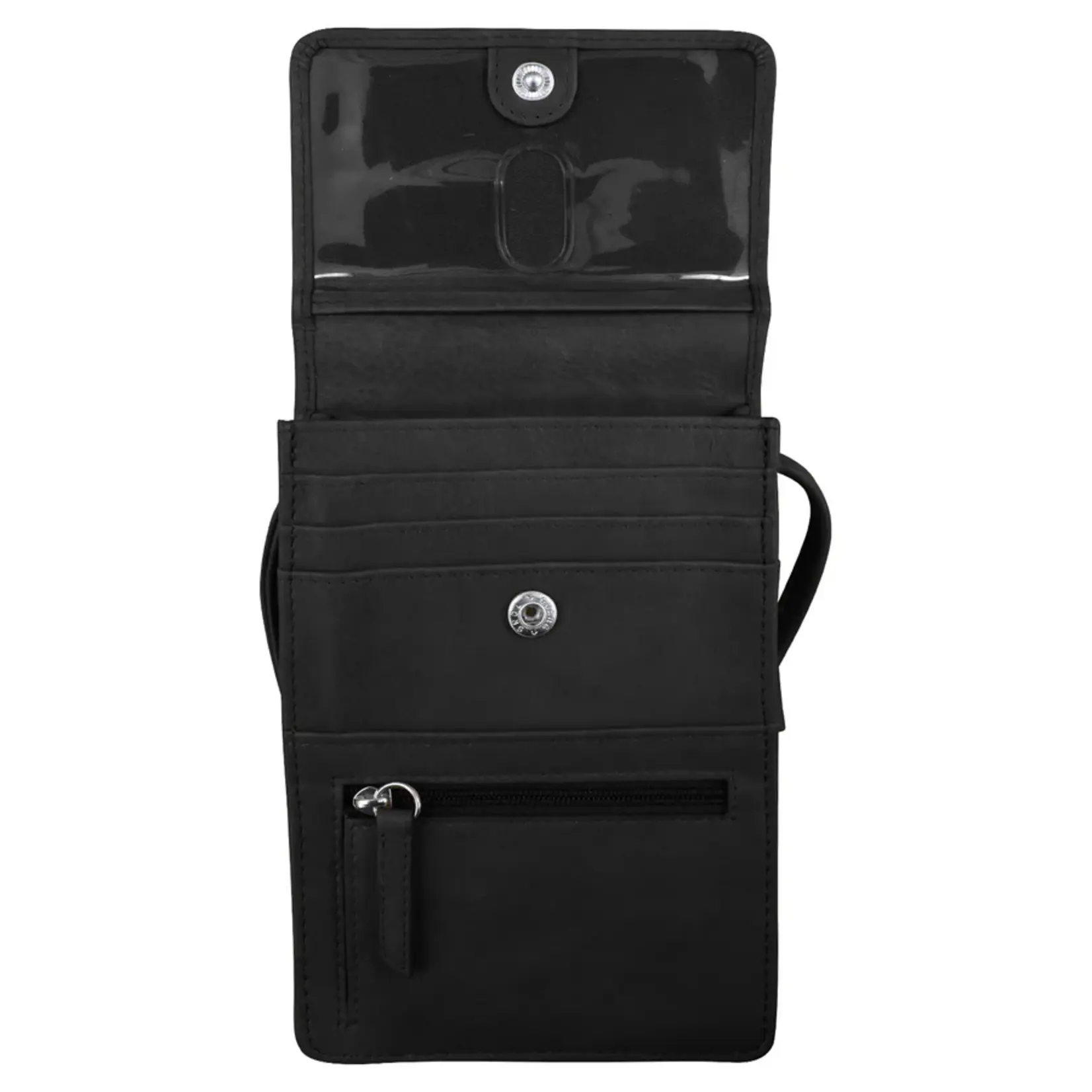 Leather Handbags and Accessories 6827 Black - Leather Organizer