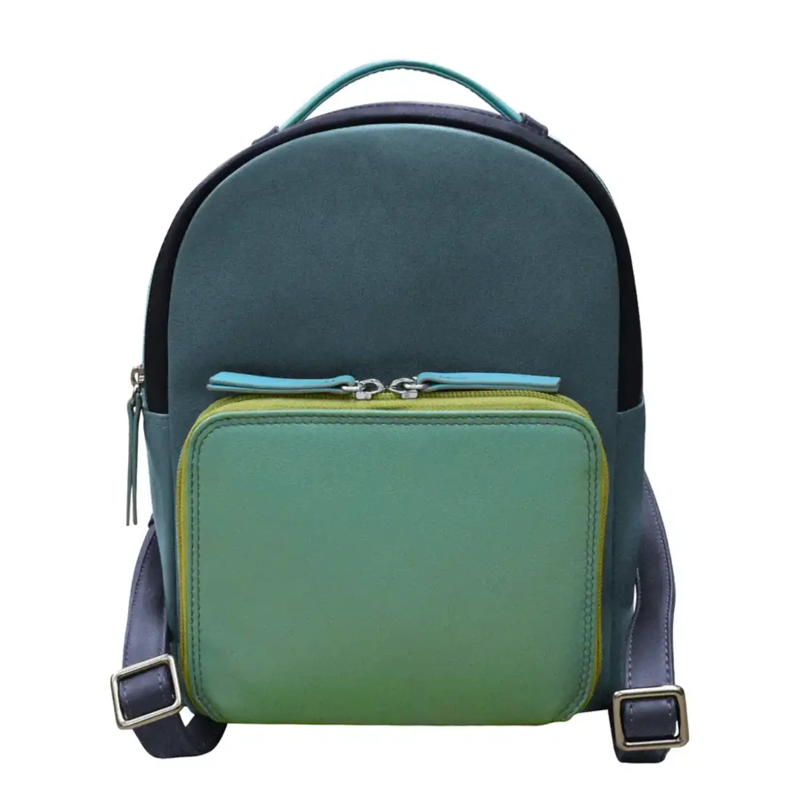 Leather Handbags and Accessories 6795 Serenity Multi - Pocket Mini Backpack