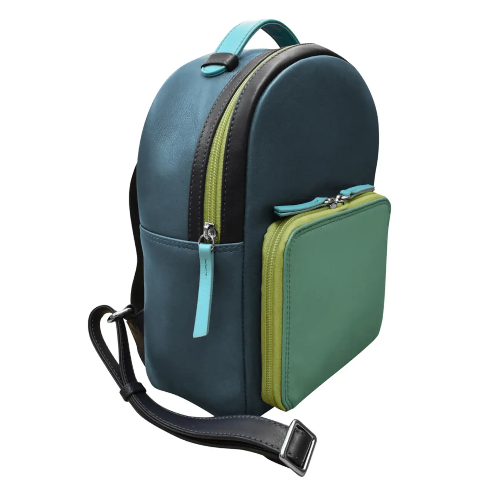Leather Handbags and Accessories 6795 Serenity Multi - Pocket Mini Backpack
