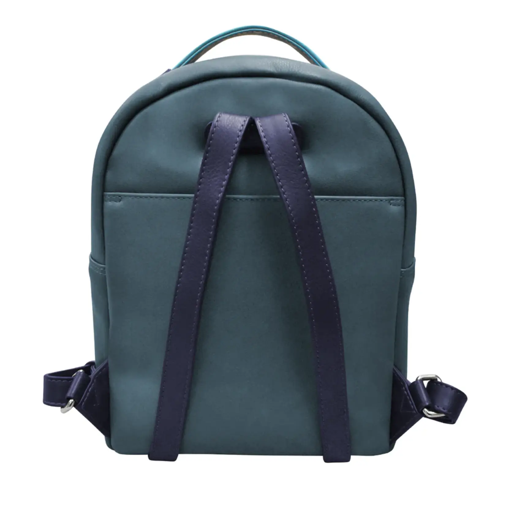 Leather Handbags and Accessories 6795 Serenity Multi - Pocket Mini Backpack