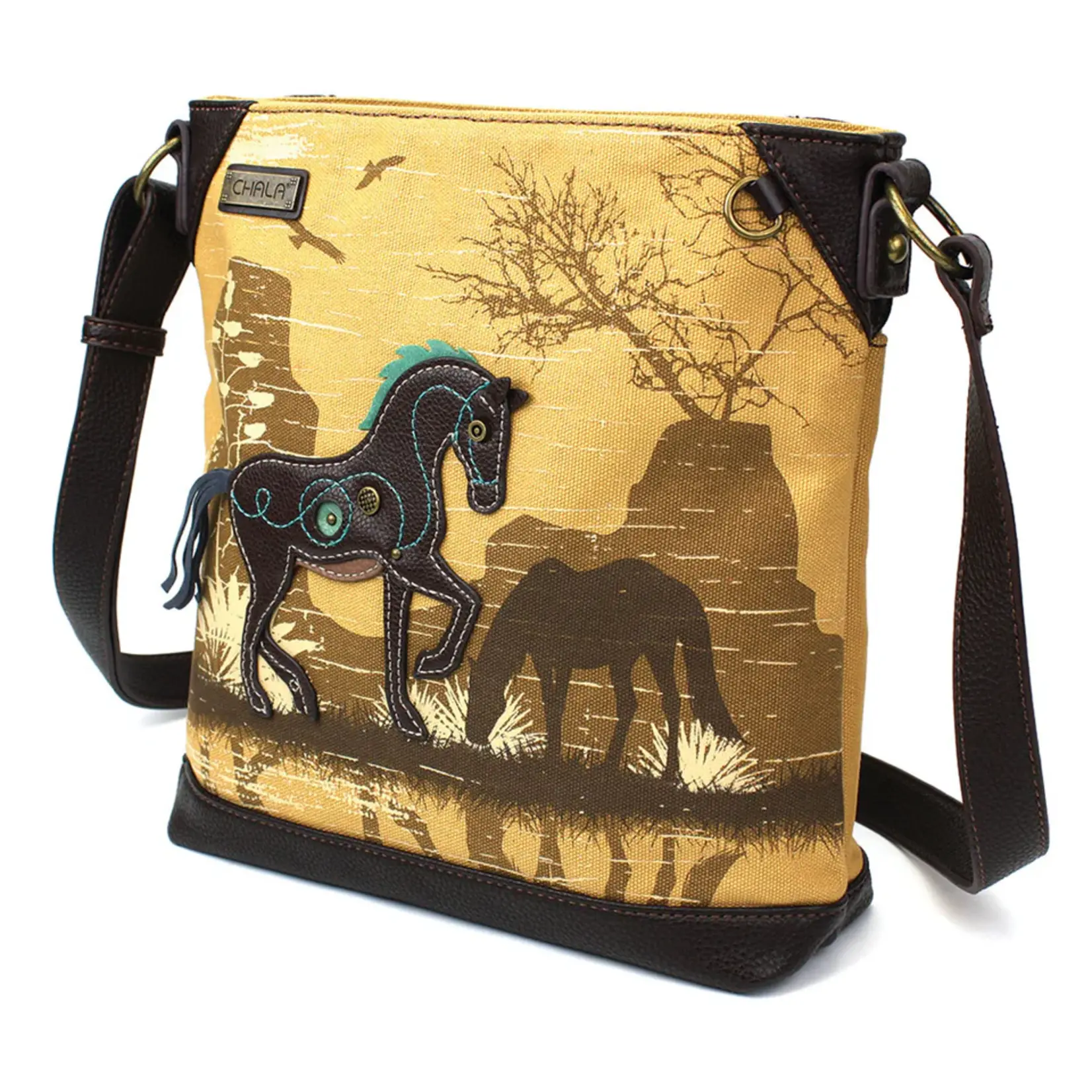 Chala Canvas Crossbody (Brown) - Horse