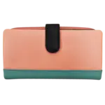 Leather Handbags and Accessories 7420 Peach Multi - Leather RFID Smartphone Wallet