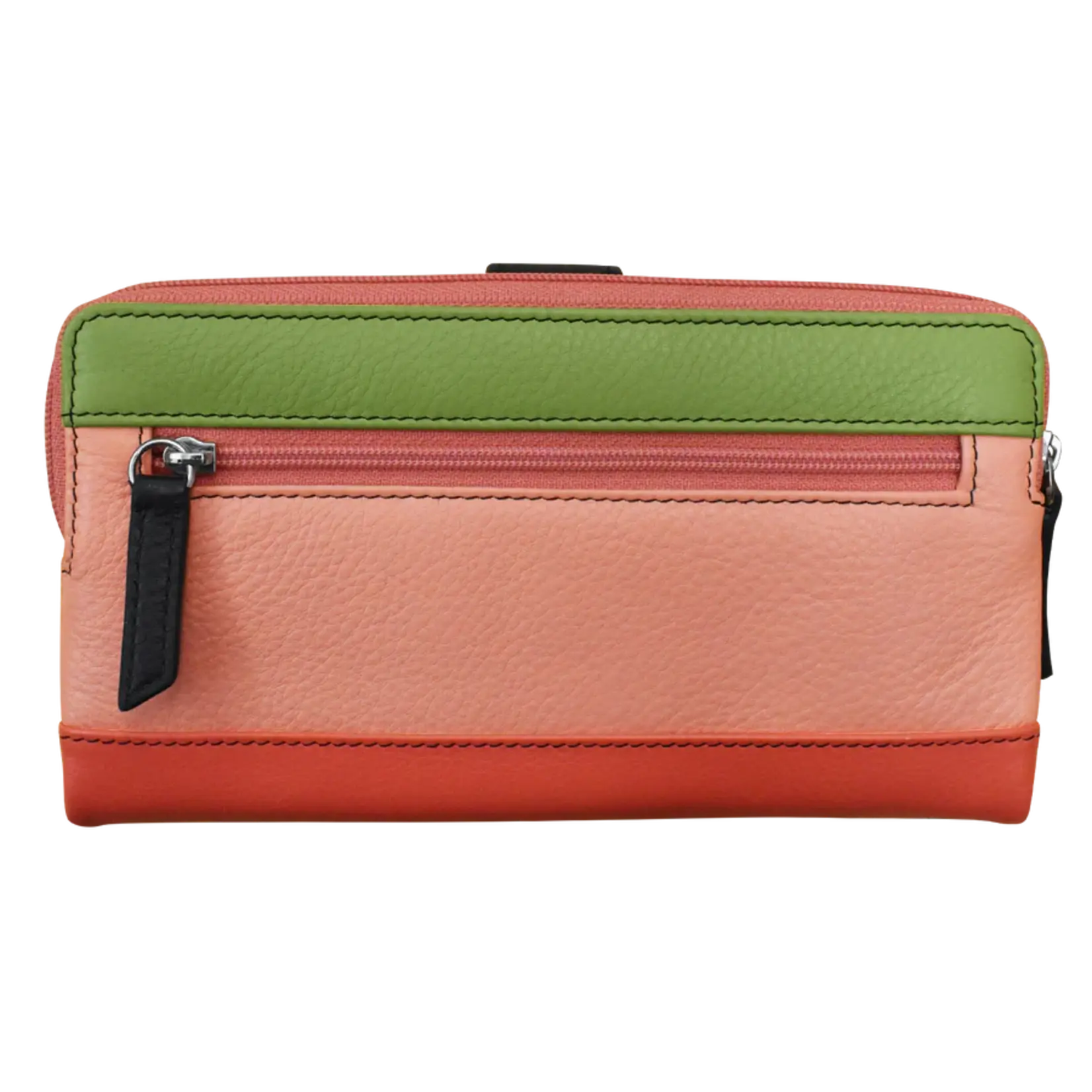 Leather Handbags and Accessories 7420 Peach Multi - Leather RFID Smartphone Wallet