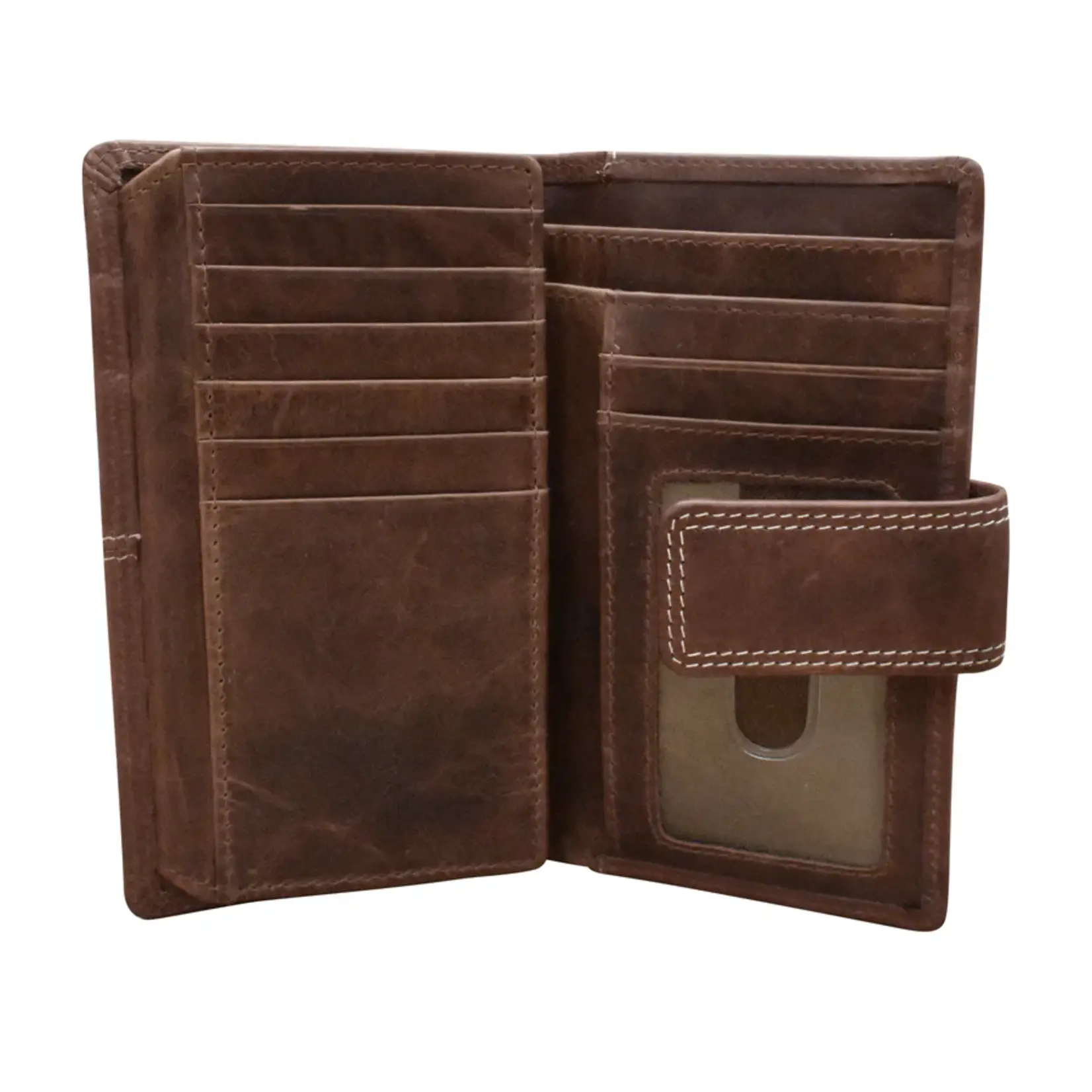 Leather Handbags and Accessories 7826 Rustic Brown - Leather Midi Wallet
