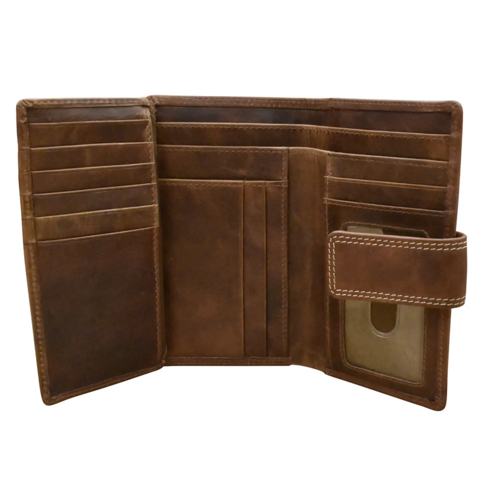 Leather Handbags and Accessories 7826 Rustic Brown - Leather Midi Wallet
