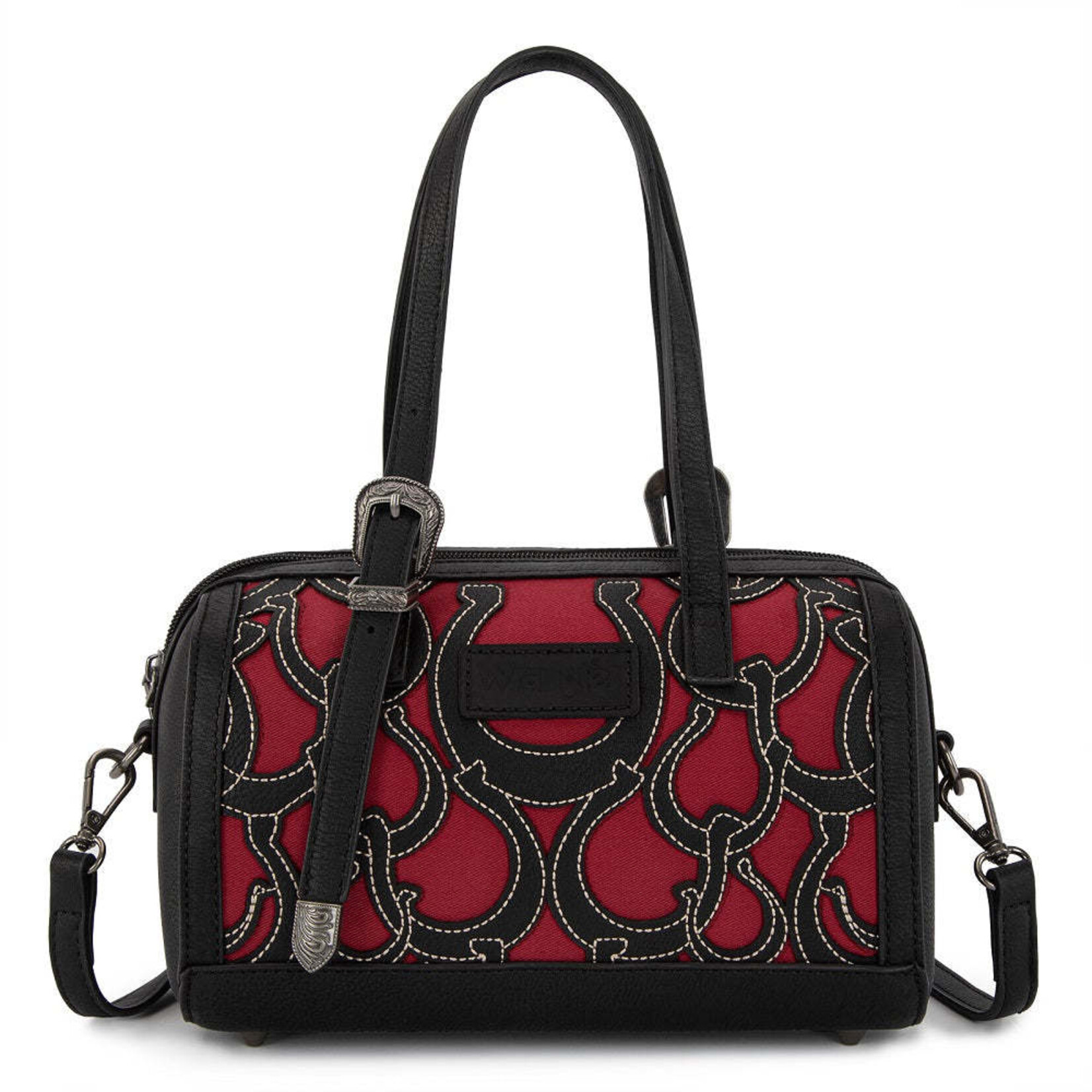 Wrangler WG292-9012BK - Black - Wrangler Horseshoe Cutout Mini Boston Crossbody Bag