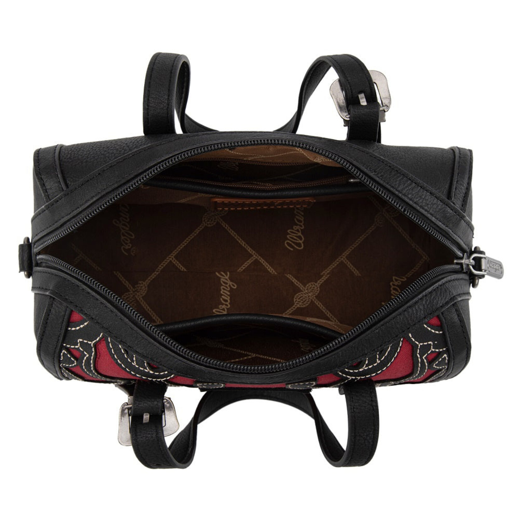 Wrangler WG292-9012BK - Black - Wrangler Horseshoe Cutout Mini Boston Crossbody Bag