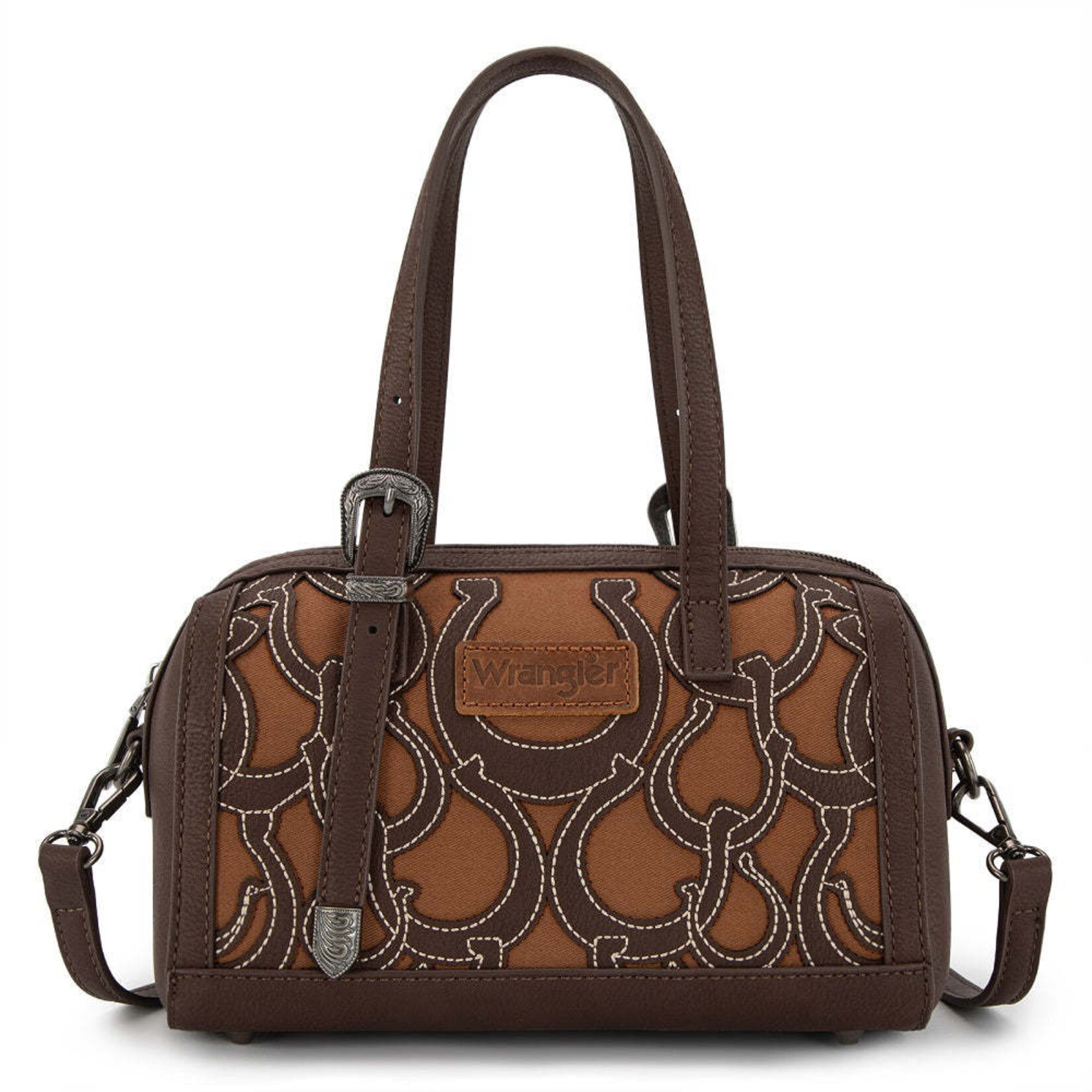 Wrangler WG292-9012CF - Coffee - Wrangler Horseshoe Cutout Mini Boston Crossbody Bag