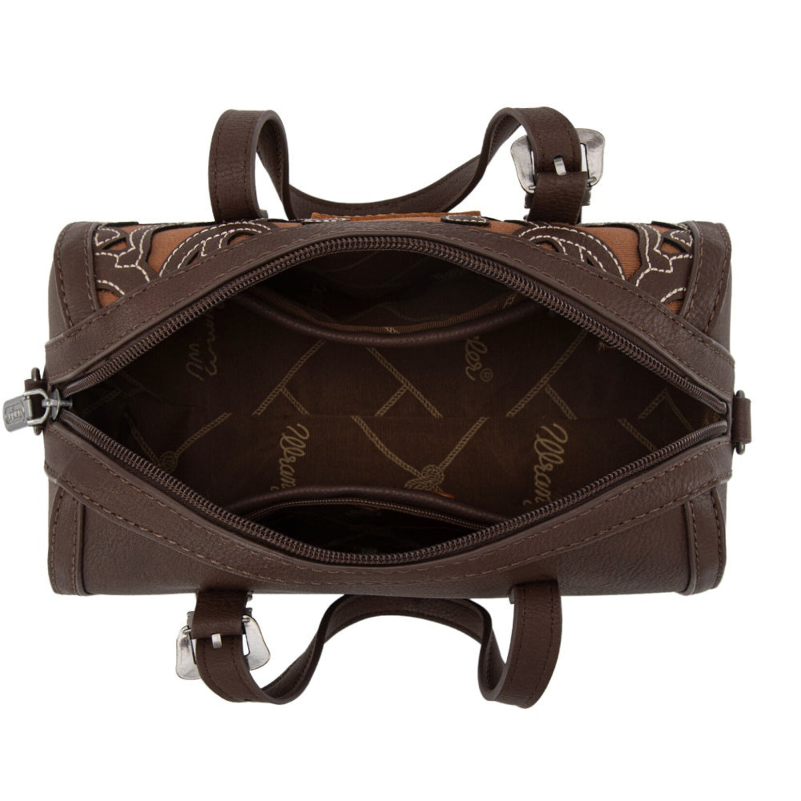 Wrangler WG292-9012CF - Coffee - Wrangler Horseshoe Cutout Mini Boston Crossbody Bag