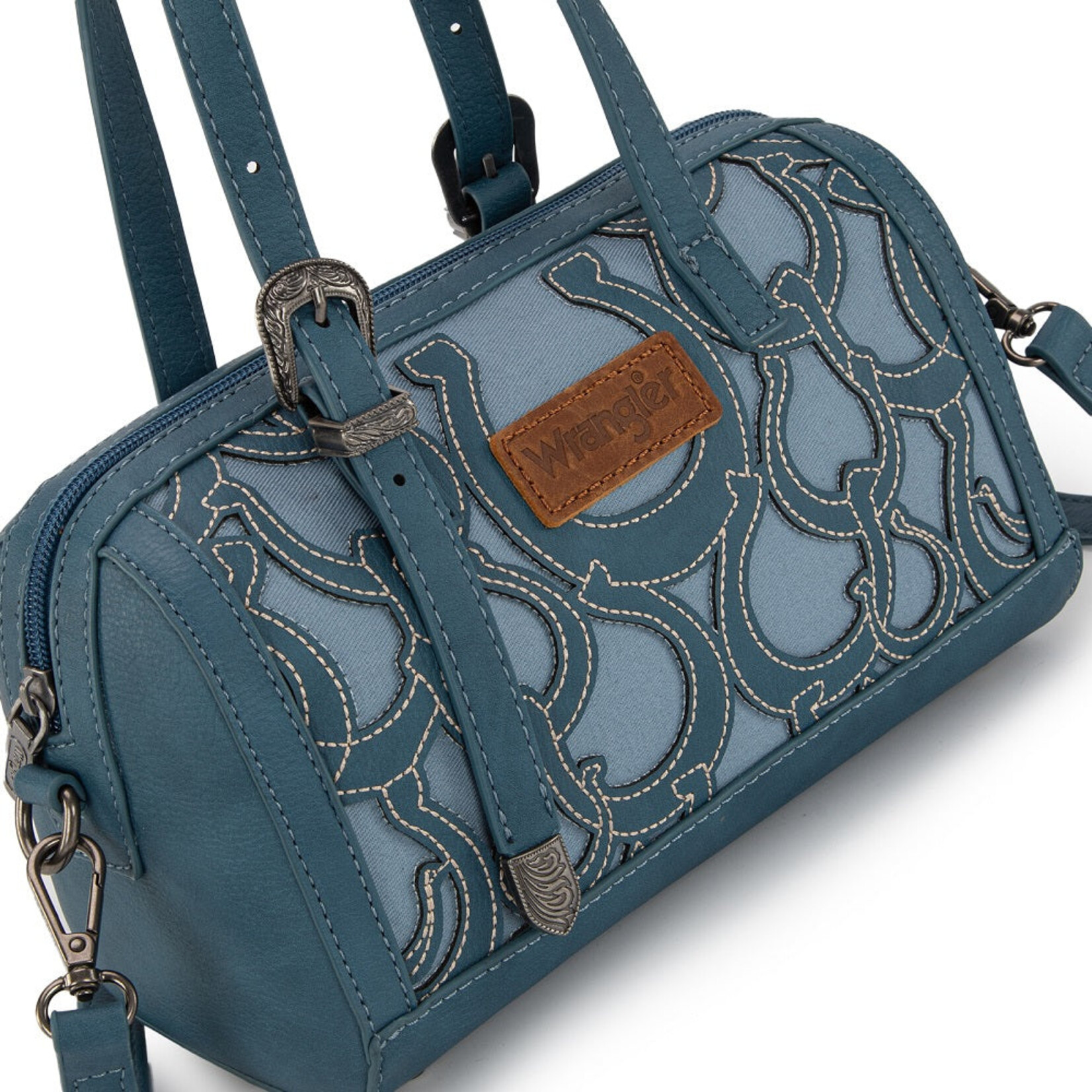 Wrangler WG292-9012JN - Jean - Wrangler Horseshoe Cutout Mini Boston Crossbody Bag