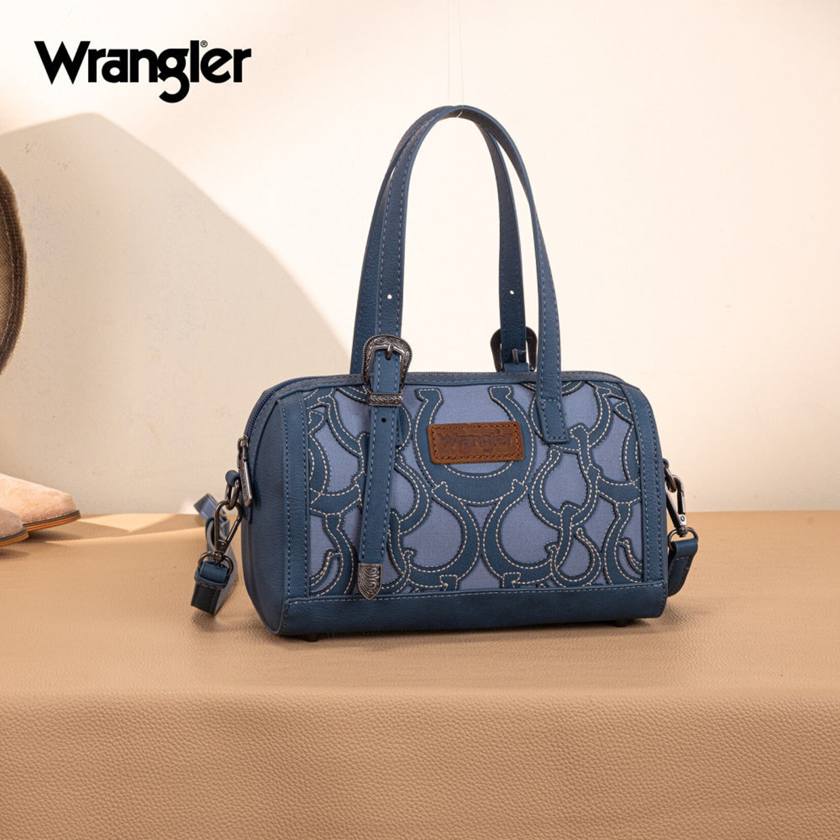 Wrangler WG292-9012JN - Jean - Wrangler Horseshoe Cutout Mini Boston Crossbody Bag