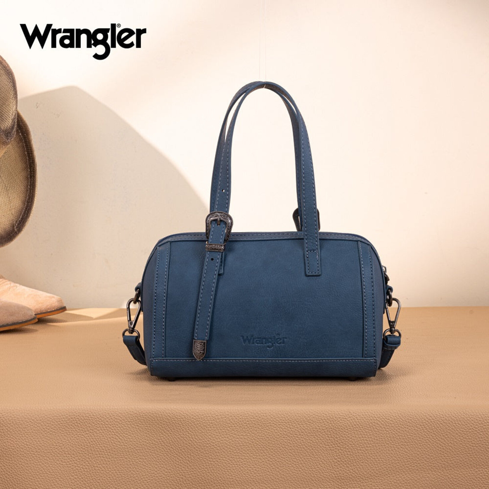 Wrangler WG292-9012JN - Jean - Wrangler Horseshoe Cutout Mini Boston Crossbody Bag