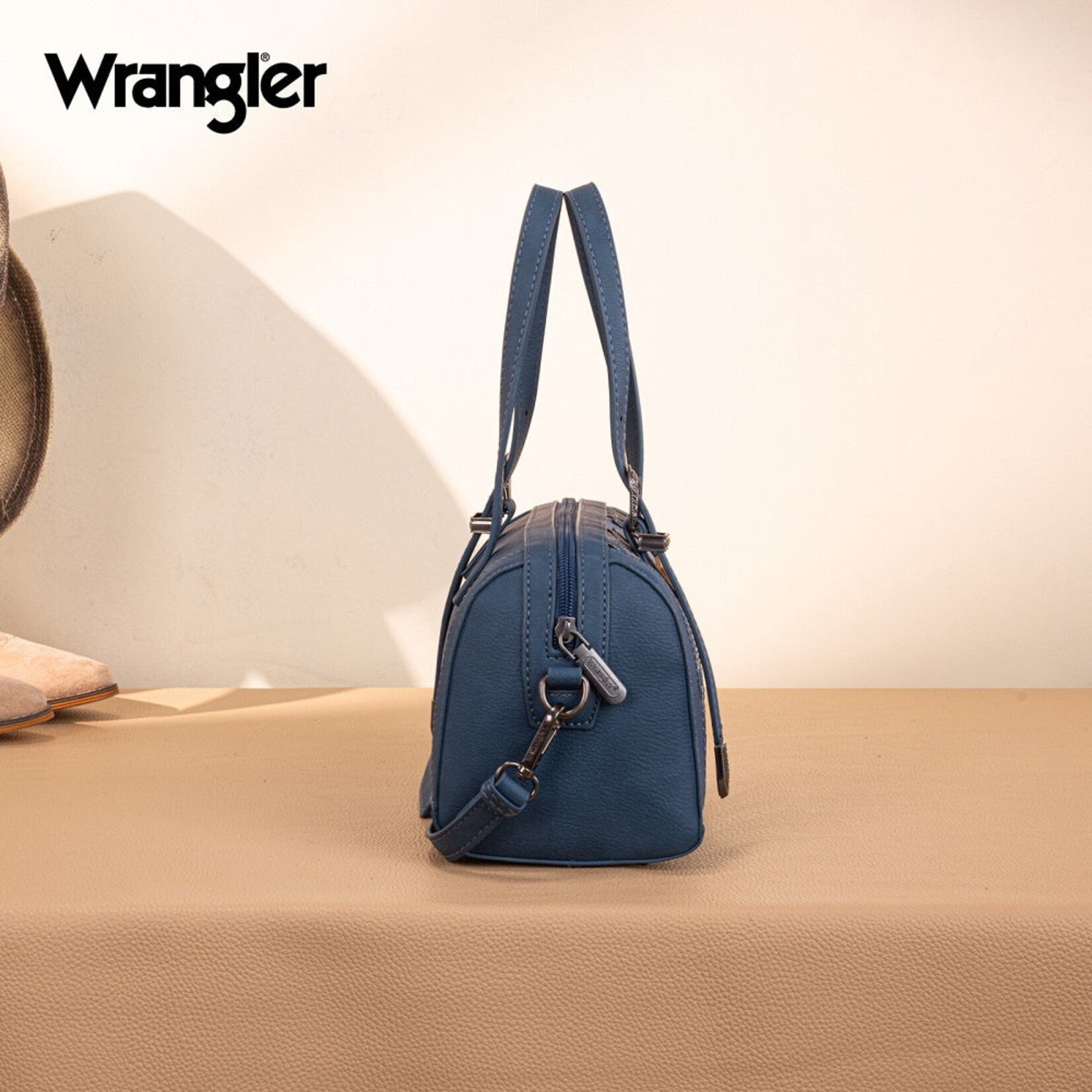 Wrangler WG292-9012JN - Jean - Wrangler Horseshoe Cutout Mini Boston Crossbody Bag
