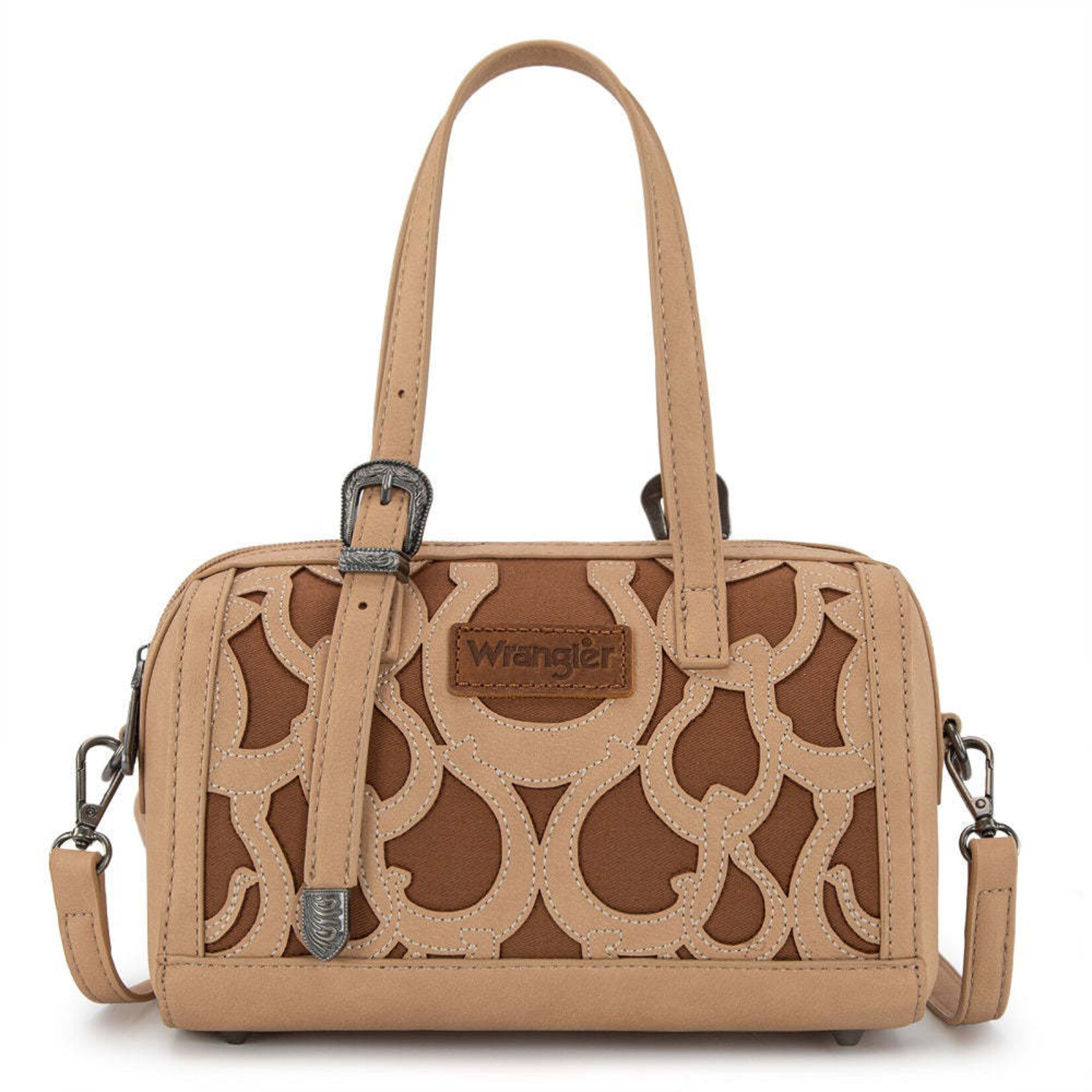 Wrangler WG292-9012KH - Khaki - Wrangler Horseshoe Cutout Mini Boston Crossbody Bag