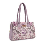 Wrangler WG438-8130LPP - Light Purple - Wrangler Floral Print Braided Satchel Bag