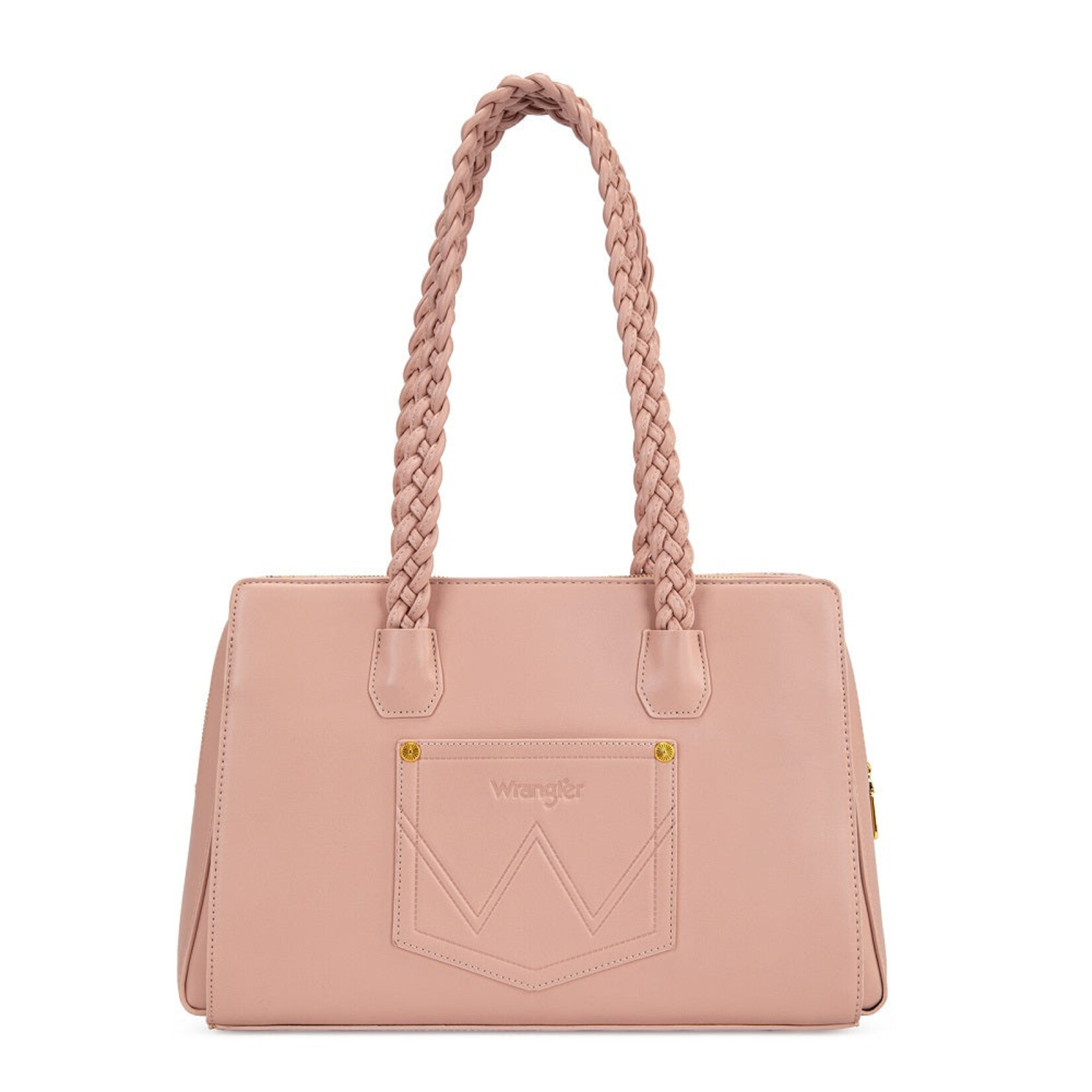 Wrangler WG438-8130PK - Pink - Wrangler Floral Print Braided Satchel Bag
