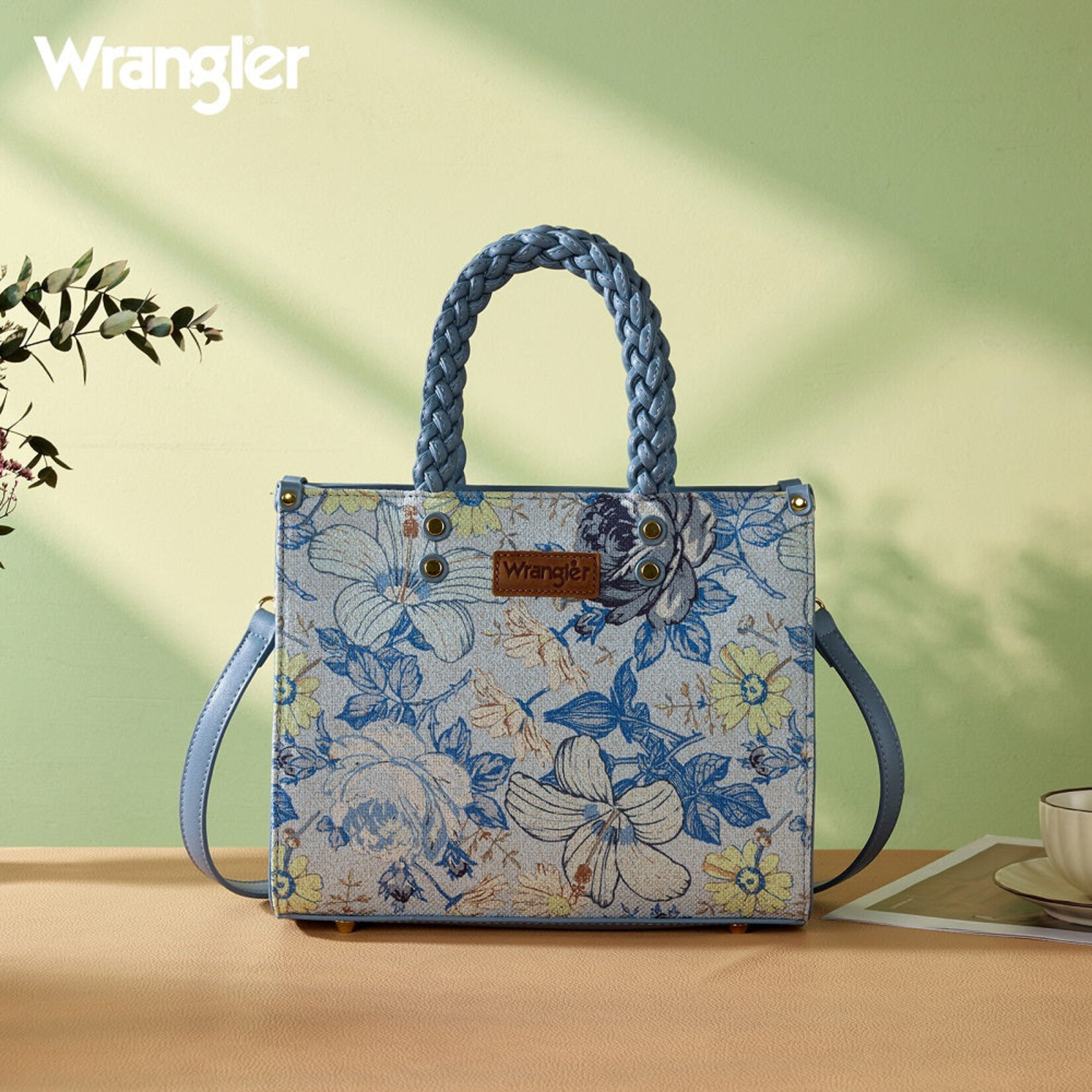 Wrangler WG438-8120JN - Jean - Wrangler Floral Print Braided Tote