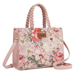 Wrangler WG438-8120PK - Pink - Wrangler Floral Print Braided Tote