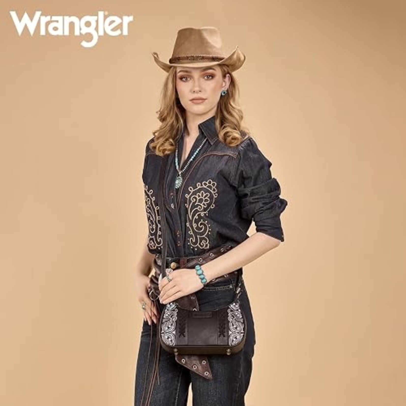 Wrangler WG331-818RD - Red - Wrangler Hobo Bag/Shoulder Handbag