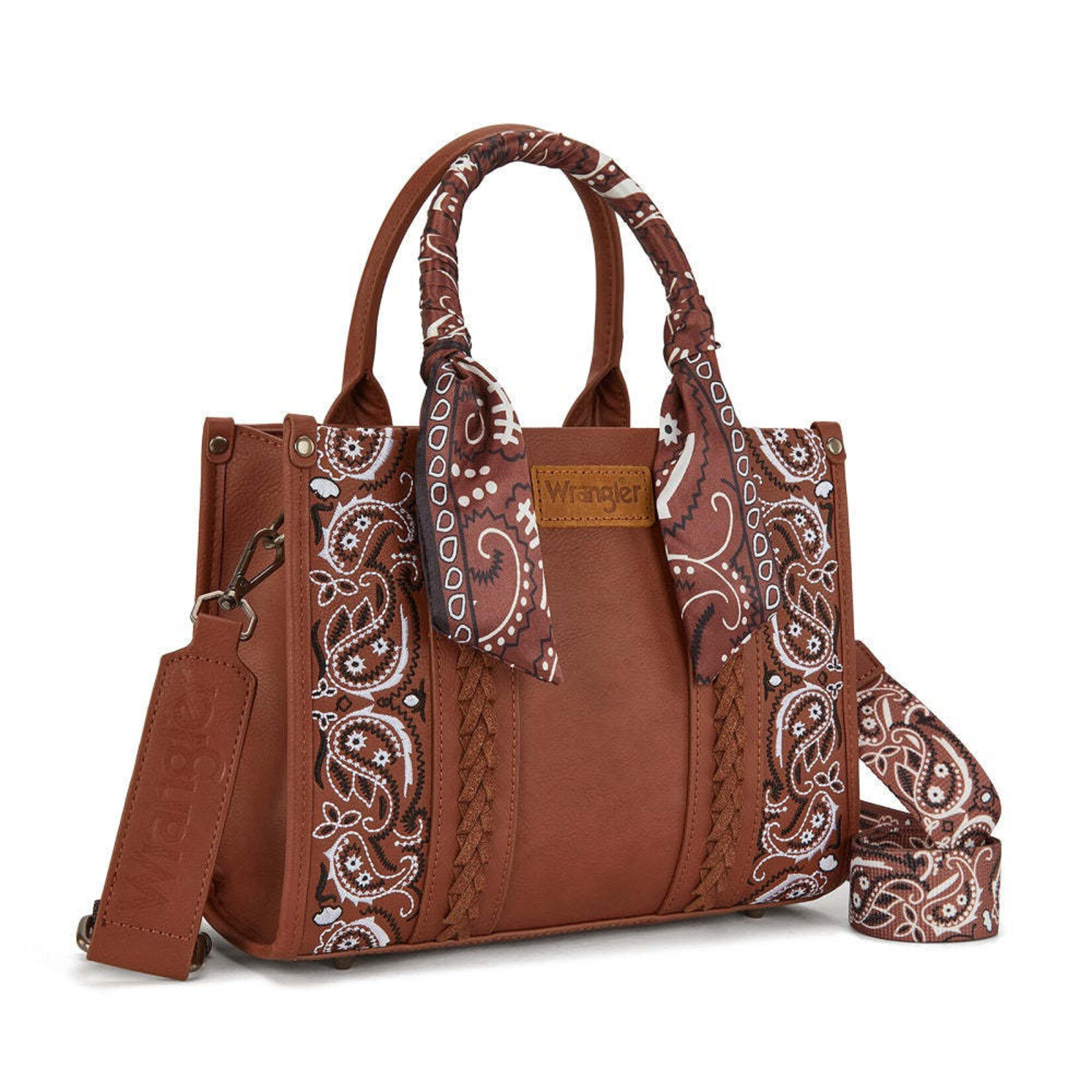 Wrangler WG331-8120SBR - Brown - Wrangler Bandana Tote/Crossbody