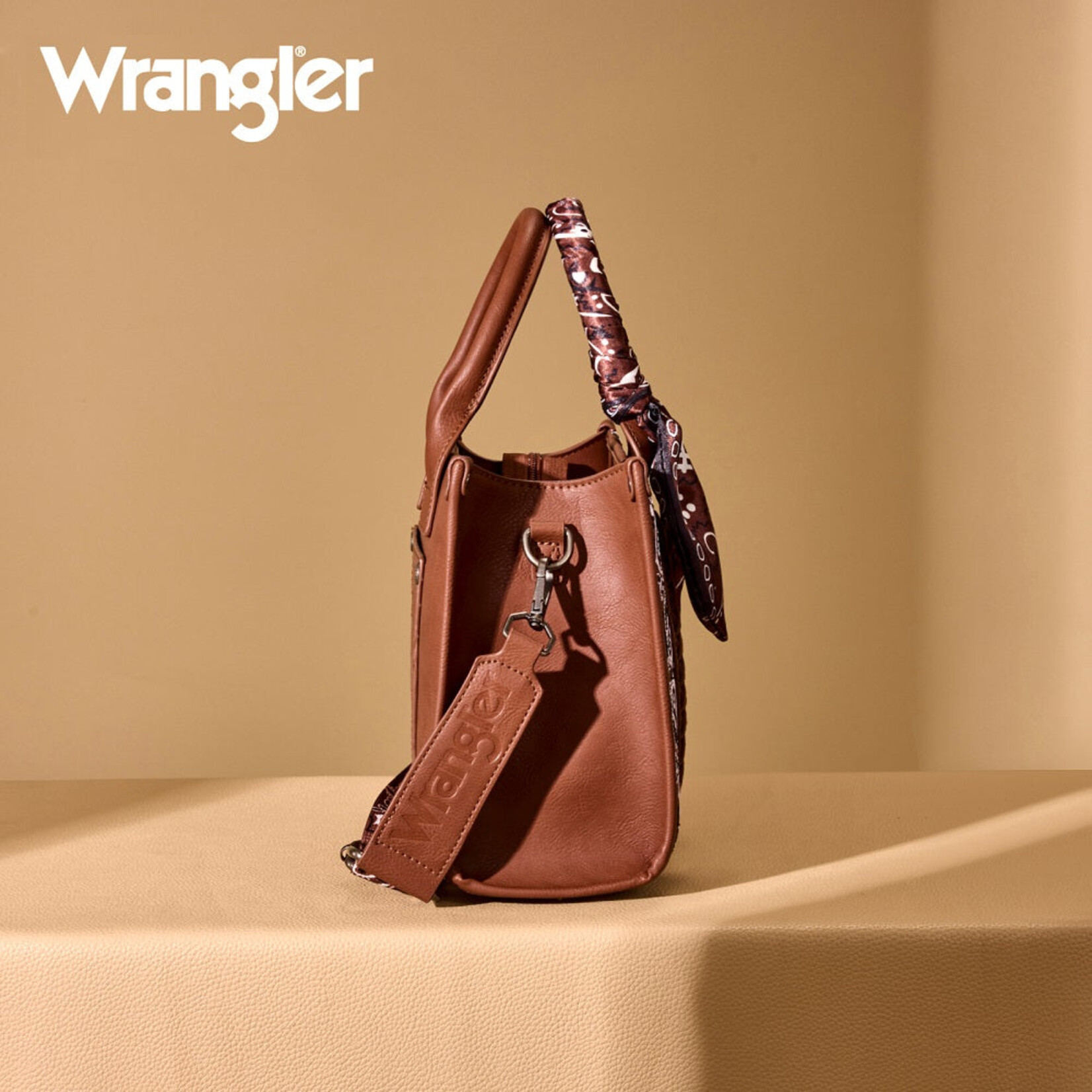 Wrangler WG331-8120SBR - Brown - Wrangler Bandana Tote/Crossbody