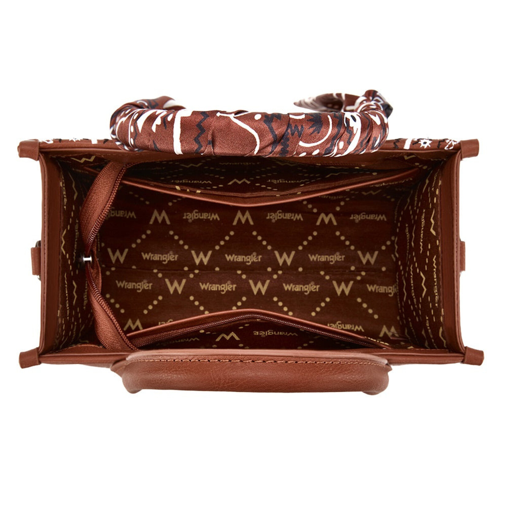 Wrangler WG331-8120SBR - Brown - Wrangler Bandana Tote/Crossbody