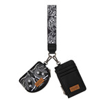 Wrangler WG331-W0051BK - Black - Wrangler Paisley RFID Blocking Card Coin Pouch Set