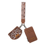 Wrangler WG331-W0051BR - Brown - Wrangler Paisley RFID Blocking Card Coin Pouch Set