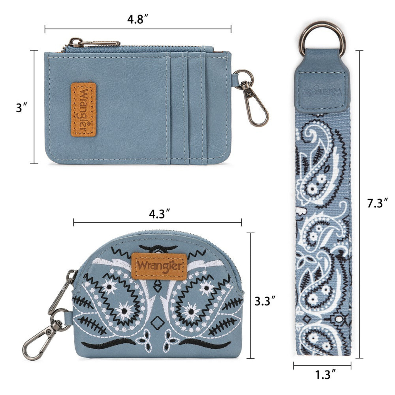 Wrangler WG331-W0051JN - Jean - Wrangler Paisley RFID Blocking Card Coin Pouch Set