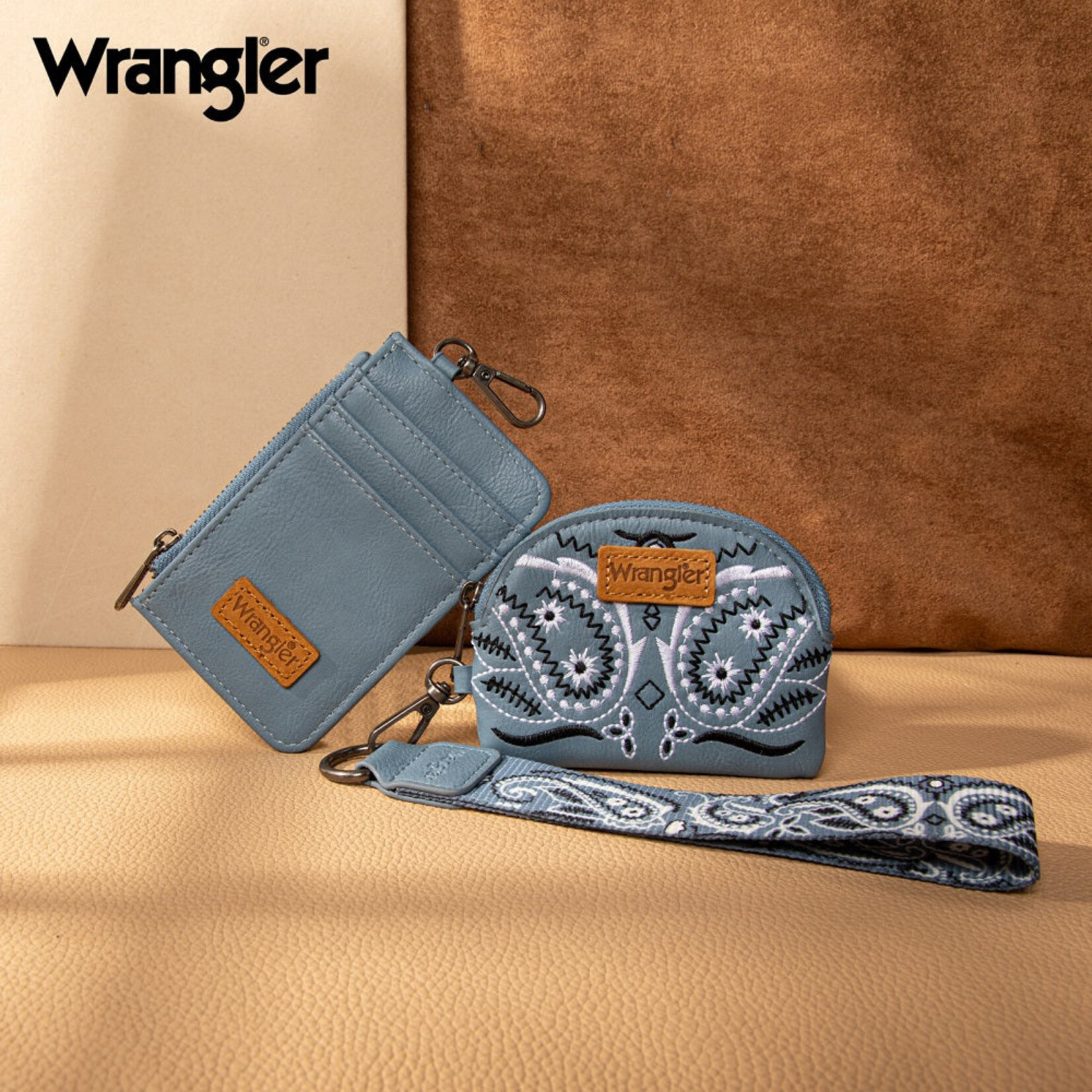 Wrangler WG331-W0051JN - Jean - Wrangler Paisley RFID Blocking Card Coin Pouch Set